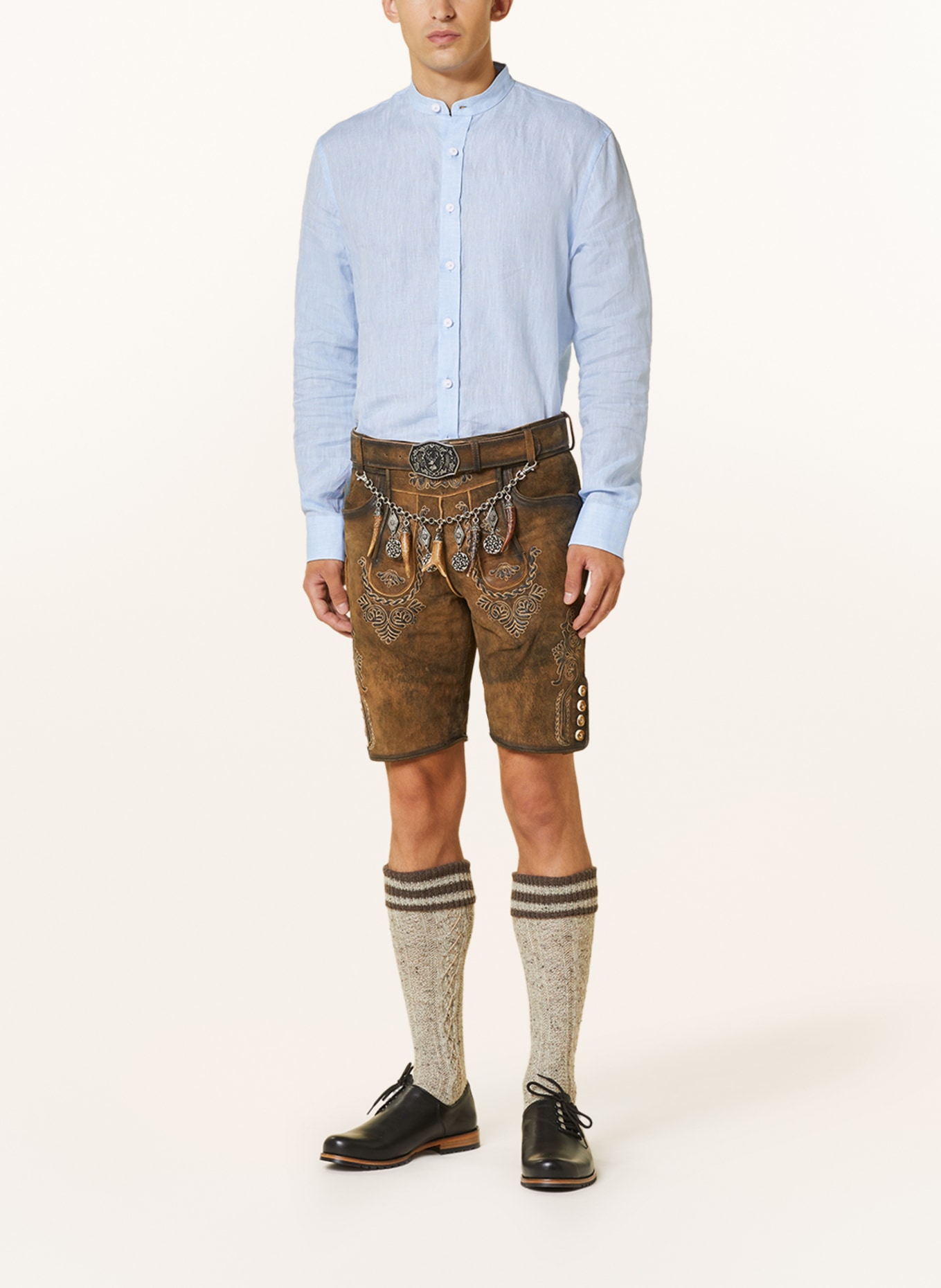 arido Trachtenhemd Regular Fit mit Stehkragen: HELLBLAU
