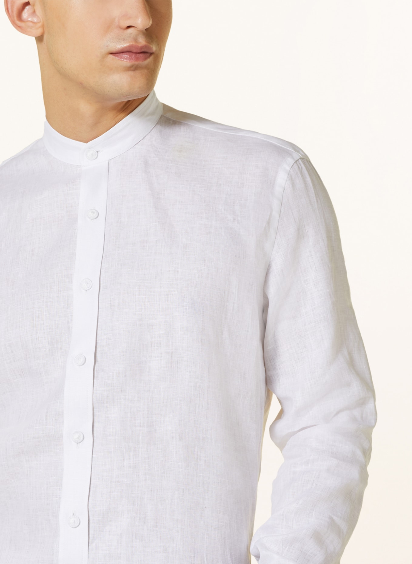 arido Trachten shirt regular fit with stand-up collar, Color: WHITE (Image 4)