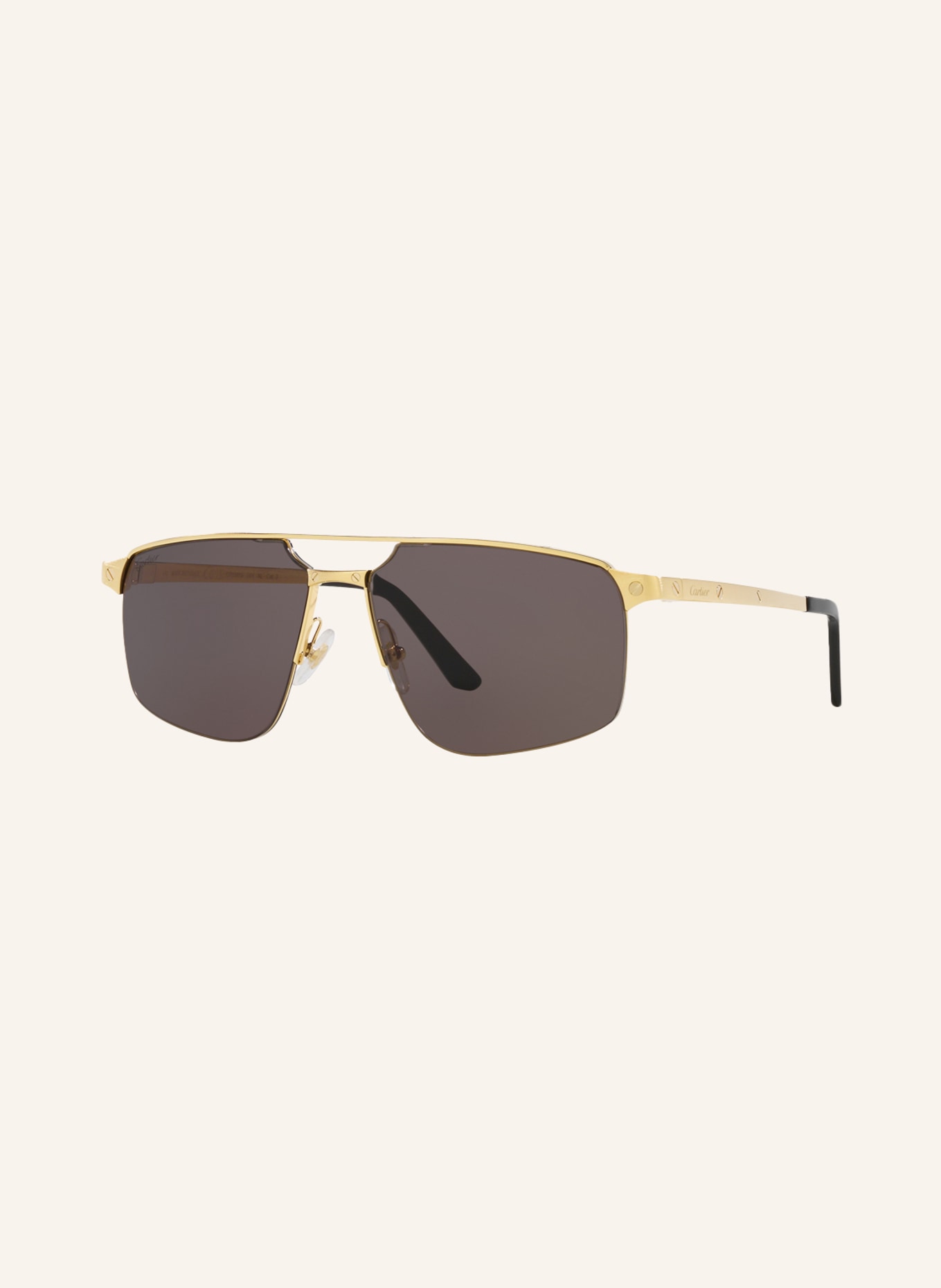 Cartier Sunglasses CT0385S, Color: 2300L1 - GOLD/ BROWN (Image 1)