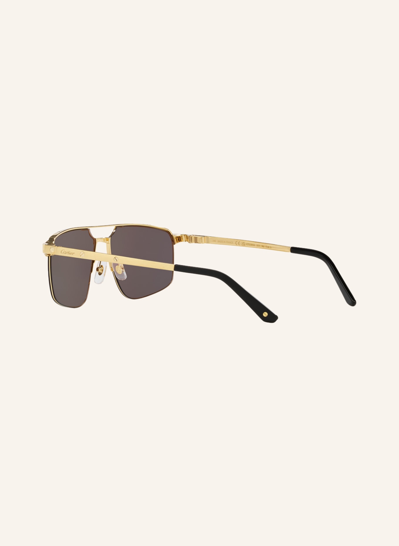 Cartier Sunglasses CT0385S, Color: 2300L1 - GOLD/ BROWN (Image 4)