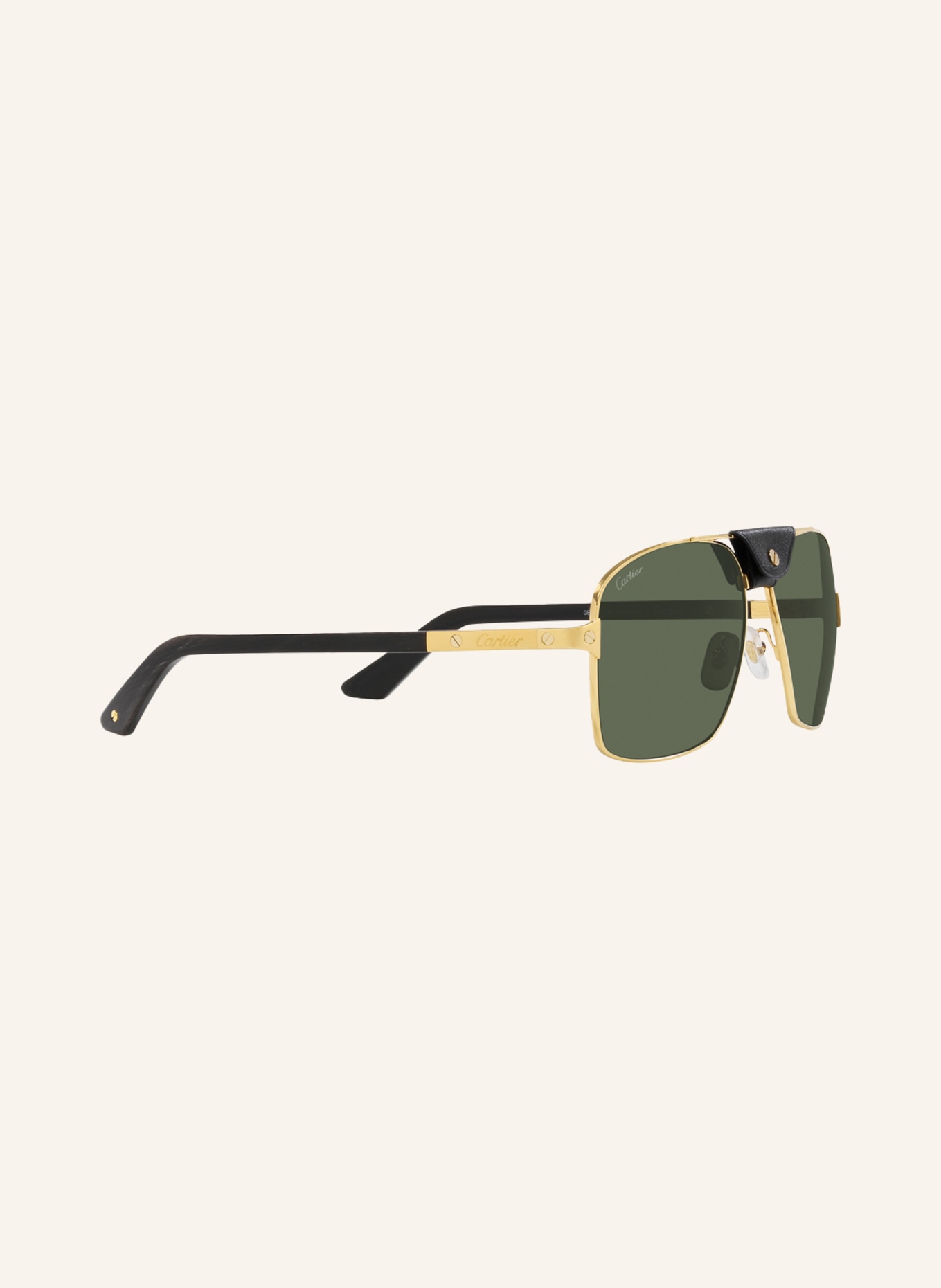 Cartier Sunglasses CT0389S, Color: 2300L1 - GOLD/ DARK GREEN (Image 3)