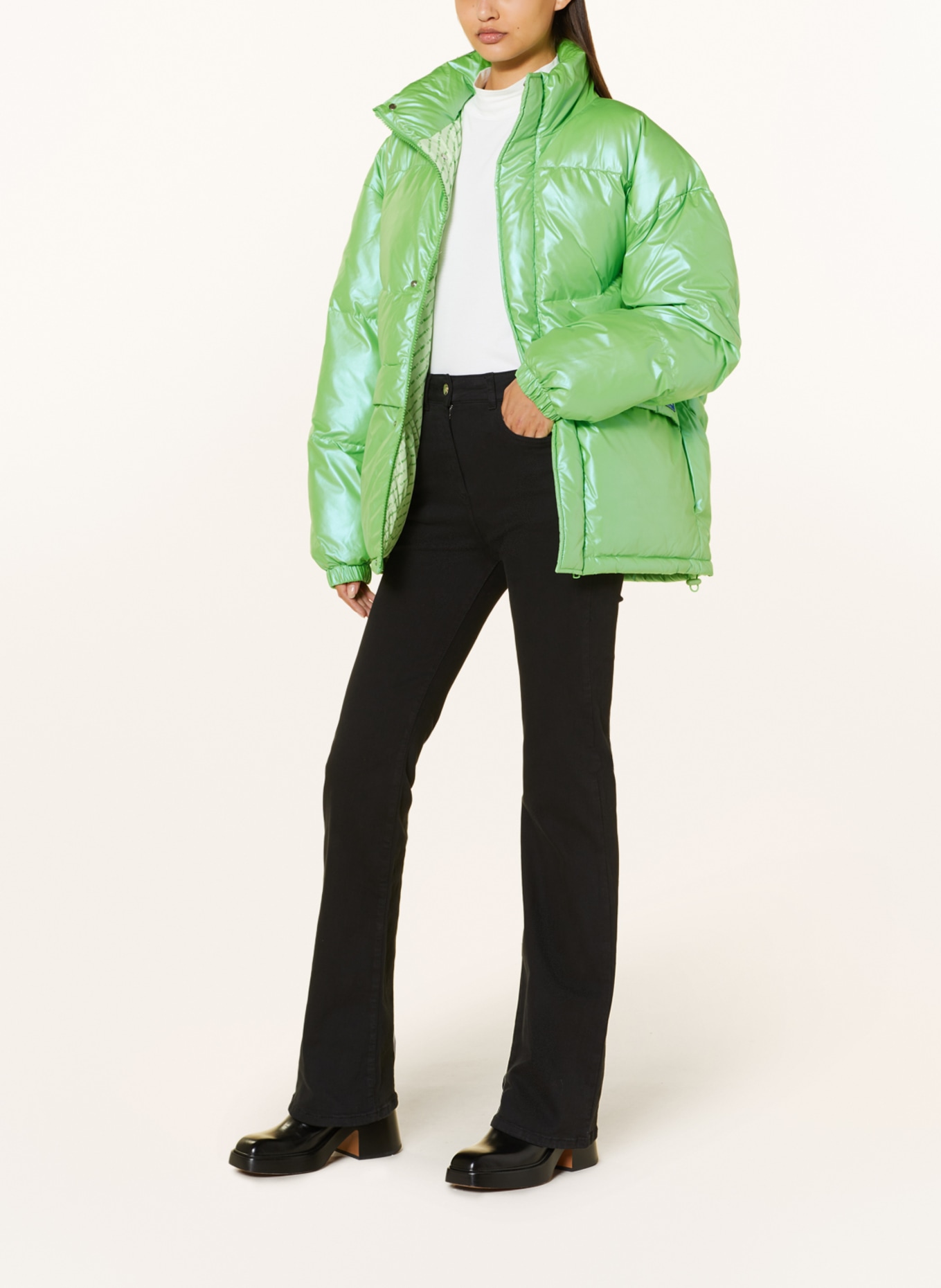 American Vintage Quilted jacket, Color: LIGHT GREEN (Image 2)