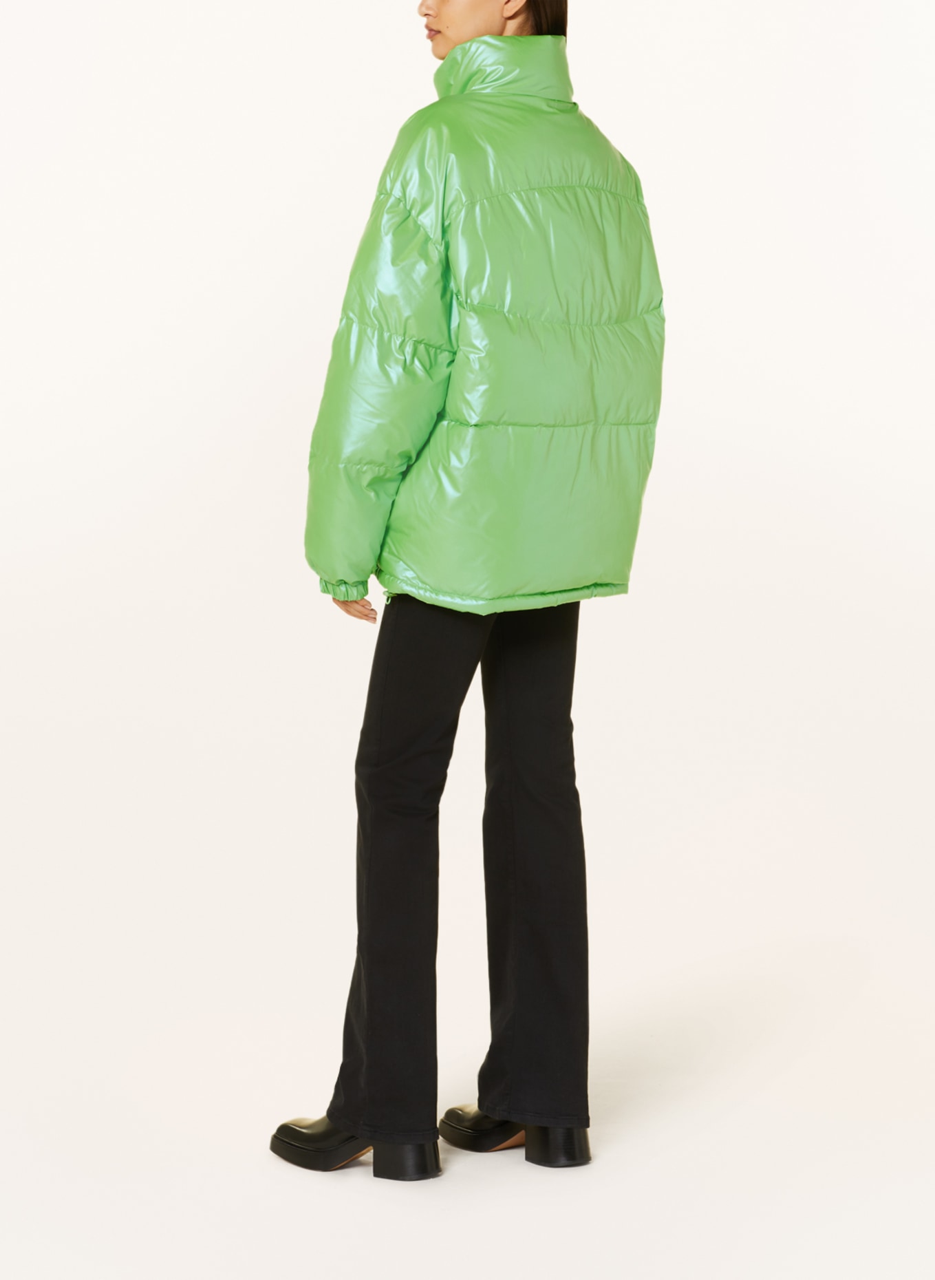 American Vintage Quilted jacket, Color: LIGHT GREEN (Image 3)