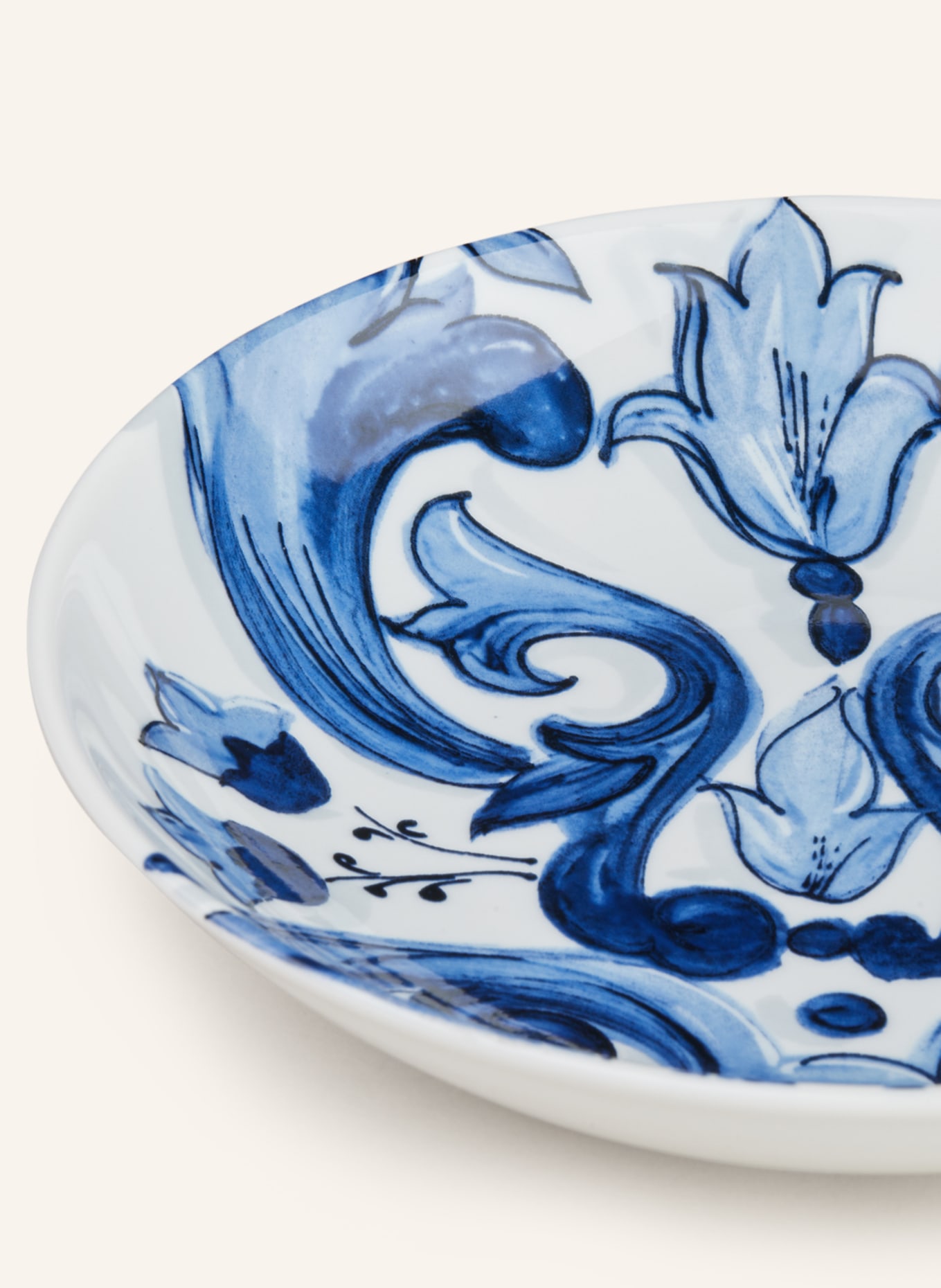 DOLCE & GABBANA CASA Set of 2 soup plates, Color: WHITE/ BLUE (Image 3)