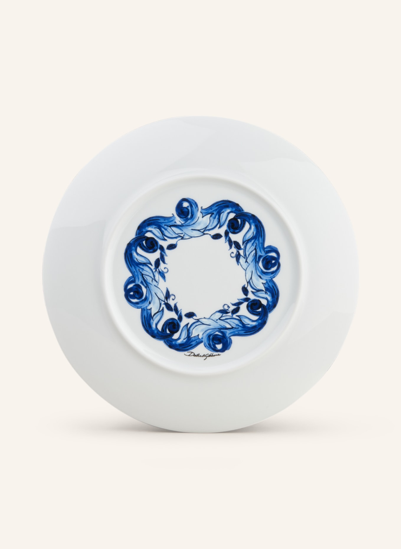 DOLCE & GABBANA CASA Set of 2 dinner plates, Color: WHITE/ BLUE (Image 2)