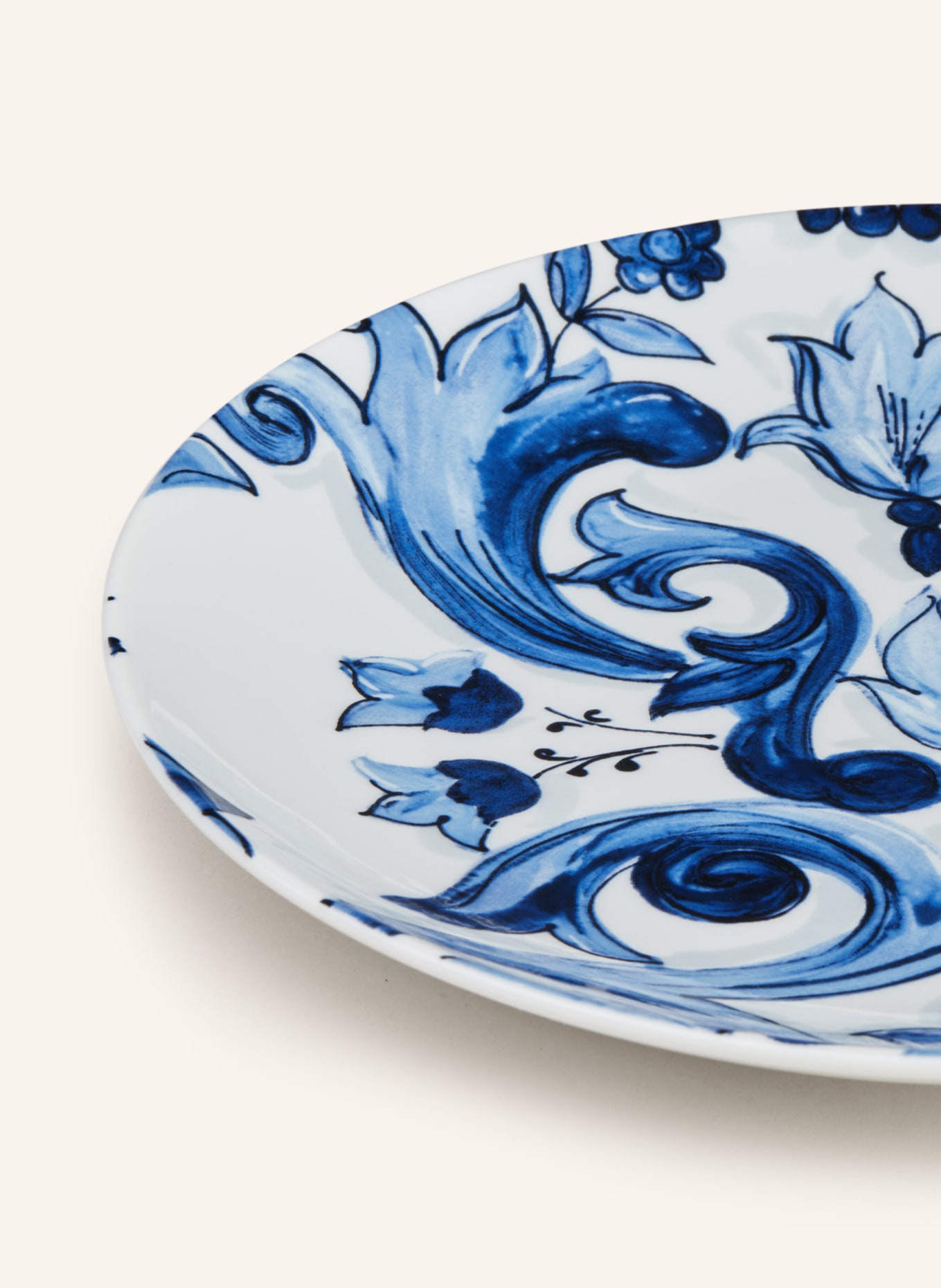 DOLCE & GABBANA CASA Set of 2 dinner plates, Color: WHITE/ BLUE (Image 3)