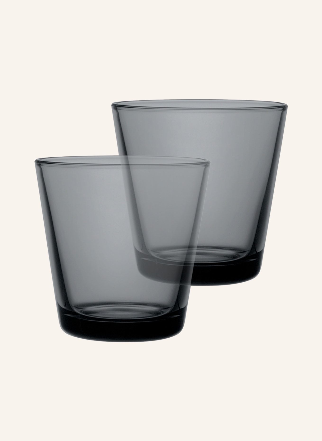 iittala Set of 2 drinking glasses KARITO, Color: DARK GRAY (Image 1)