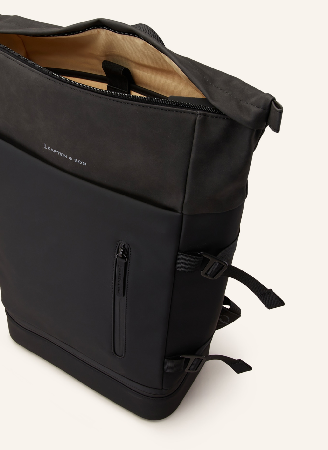 KAPTEN & SON Backpack HELSINKI 26 l with laptop compartment, Color: BLACK (Image 3)