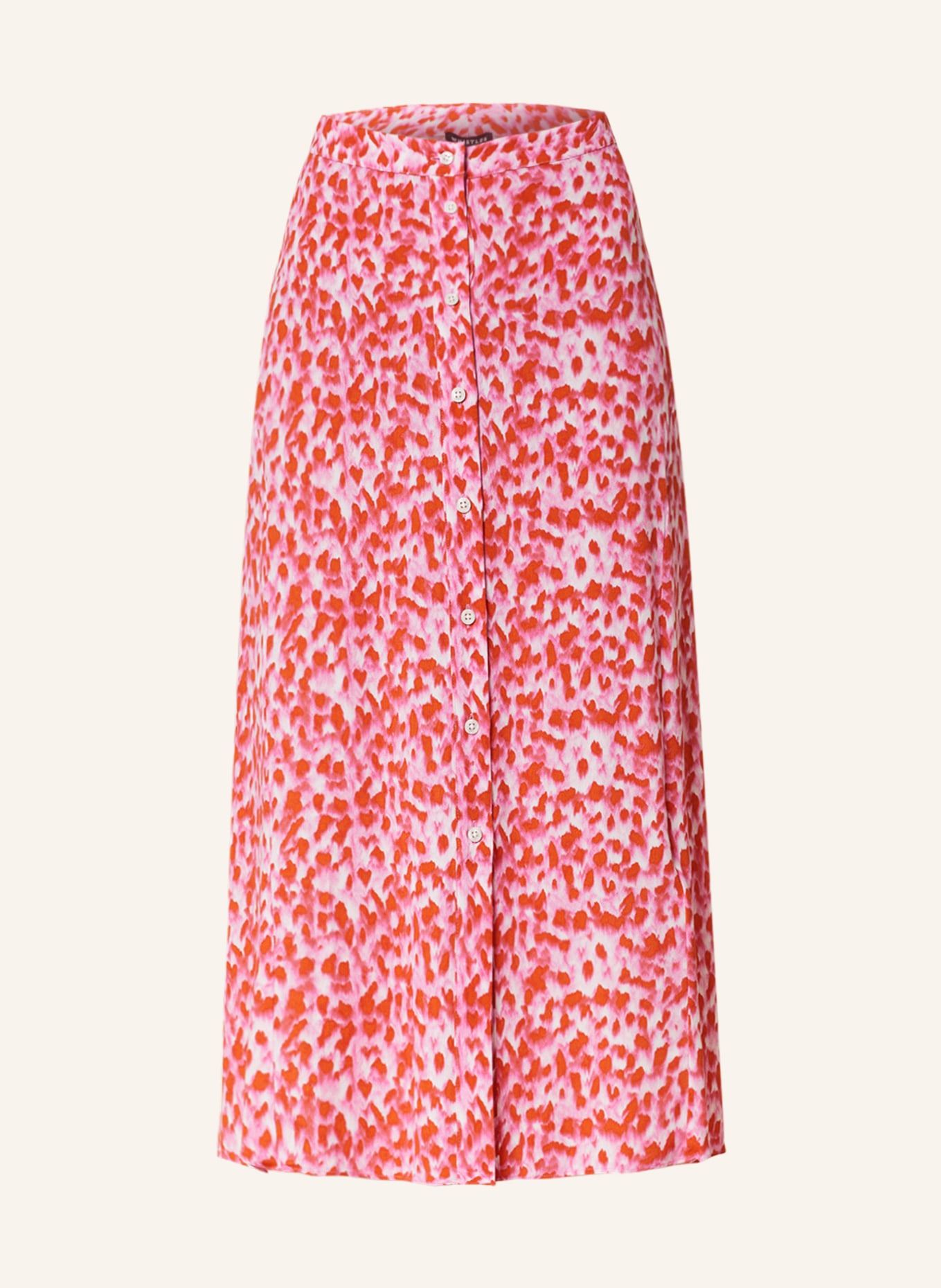 WHISTLES Skirt, Color: DARK ORANGE/ PINK/ WHITE (Image 1)