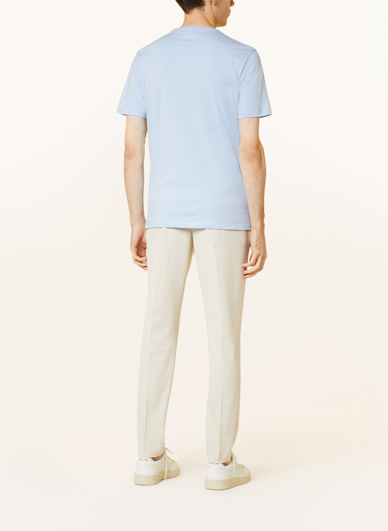 REISS 3-pack T-shirts BLESS, Color: WHITE/ BEIGE/ LIGHT BLUE (Image 3)