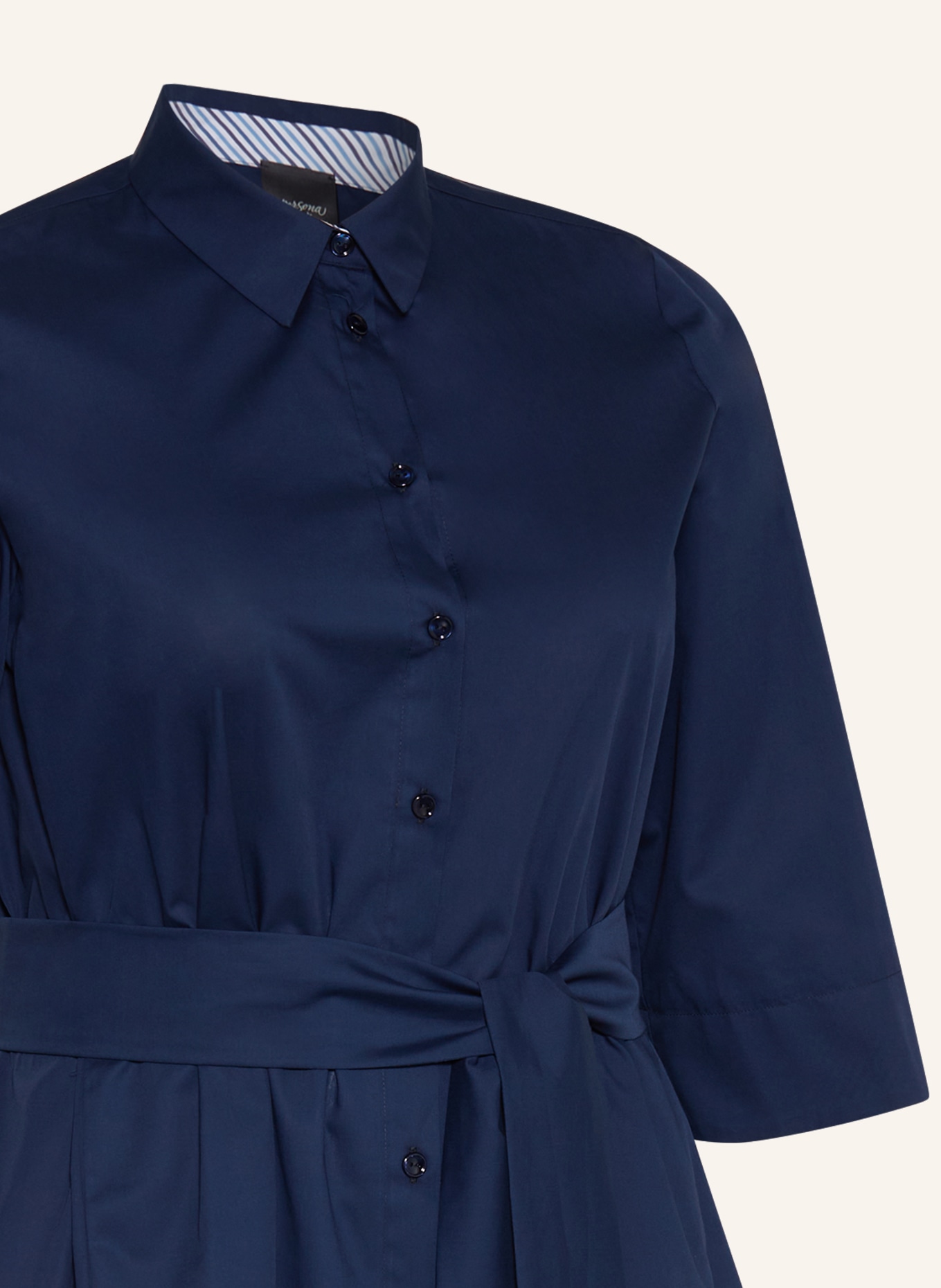 MARINA RINALDI PERSONA Shirt dress BELLUNO with 3/4 sleeves, Color: DARK BLUE (Image 3)