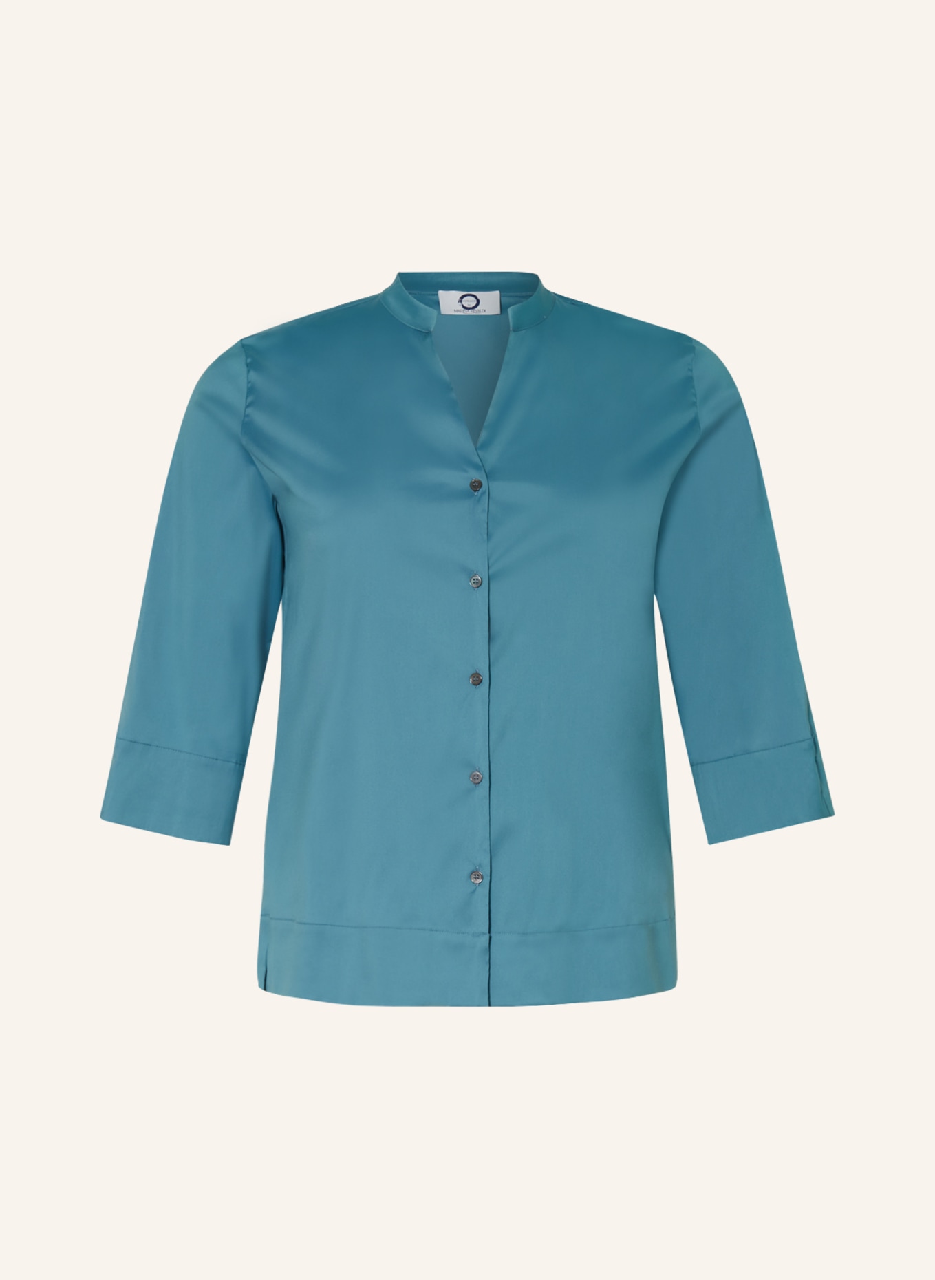 MARINA RINALDI VOYAGE Blouse BARBARELLA with 3/4 sleeves, Color: BLUE GRAY (Image 1)