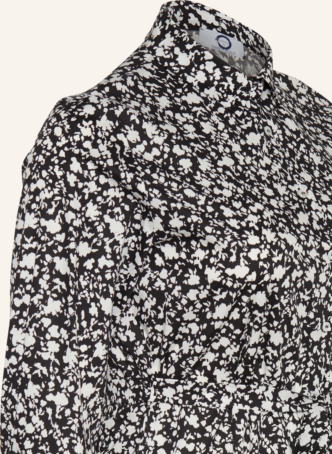 MARINA RINALDI VOYAGE Shirt dress JEFF with 3/4 sleeves, Color: BLACK/ WHITE (Image 3)