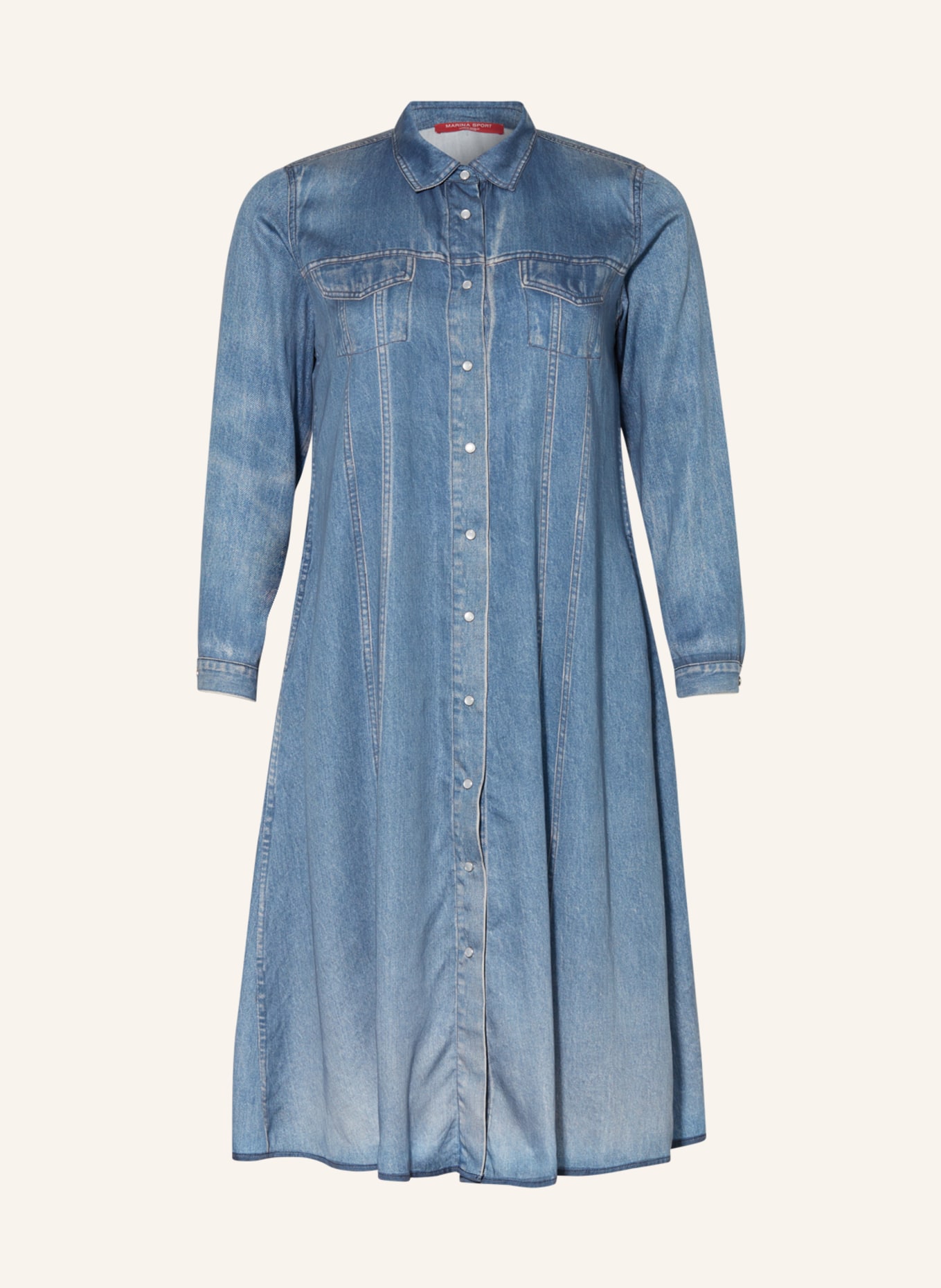 MARINA RINALDI SPORT Shirt dress OVVIO, Color: BLUE (Image 1)