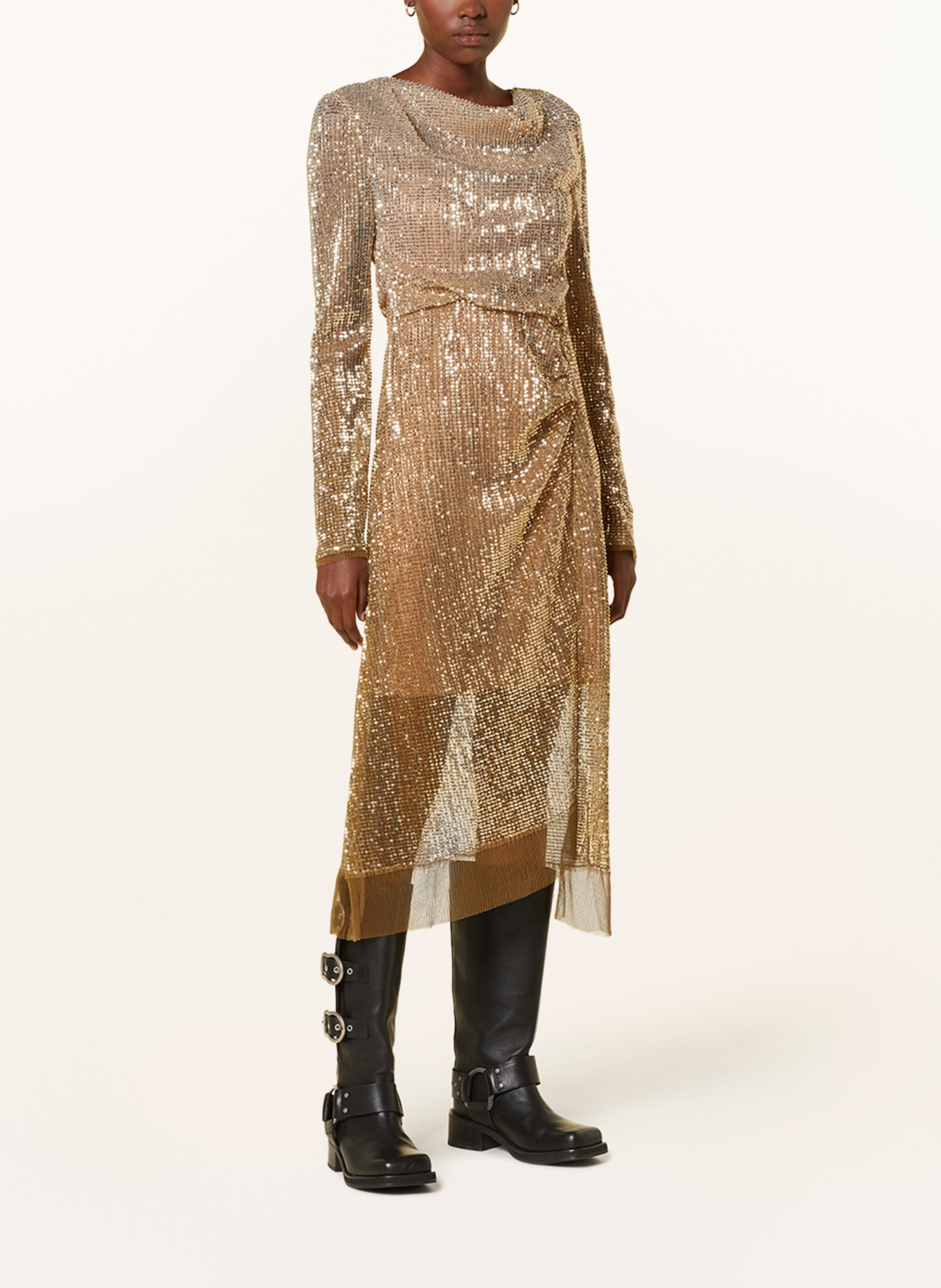 DOROTHEE SCHUMACHER Dress with sequins, Color: GOLD (Image 2)