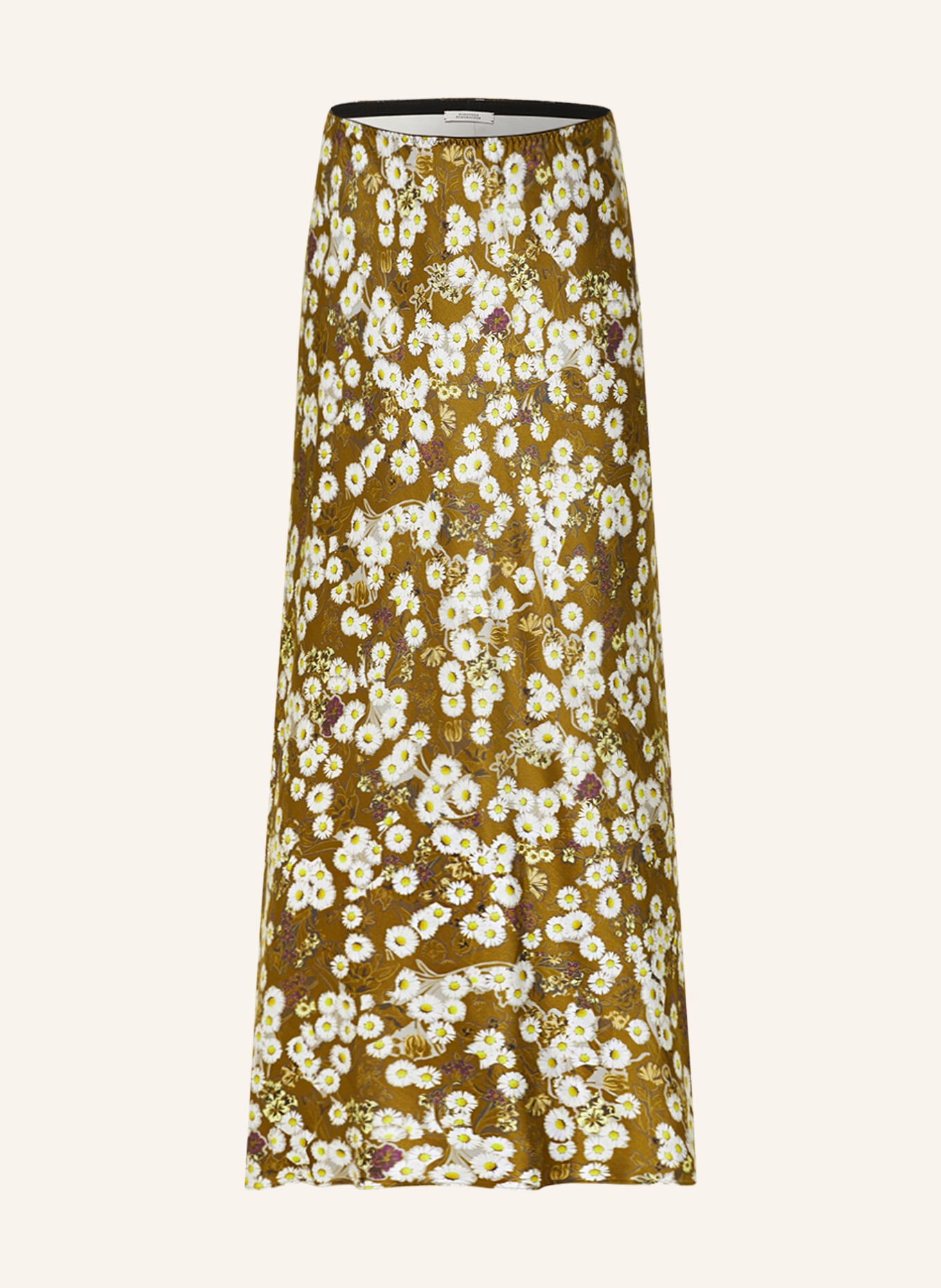 DOROTHEE SCHUMACHER Skirt with silk, Color: OLIVE/ WHITE (Image 1)