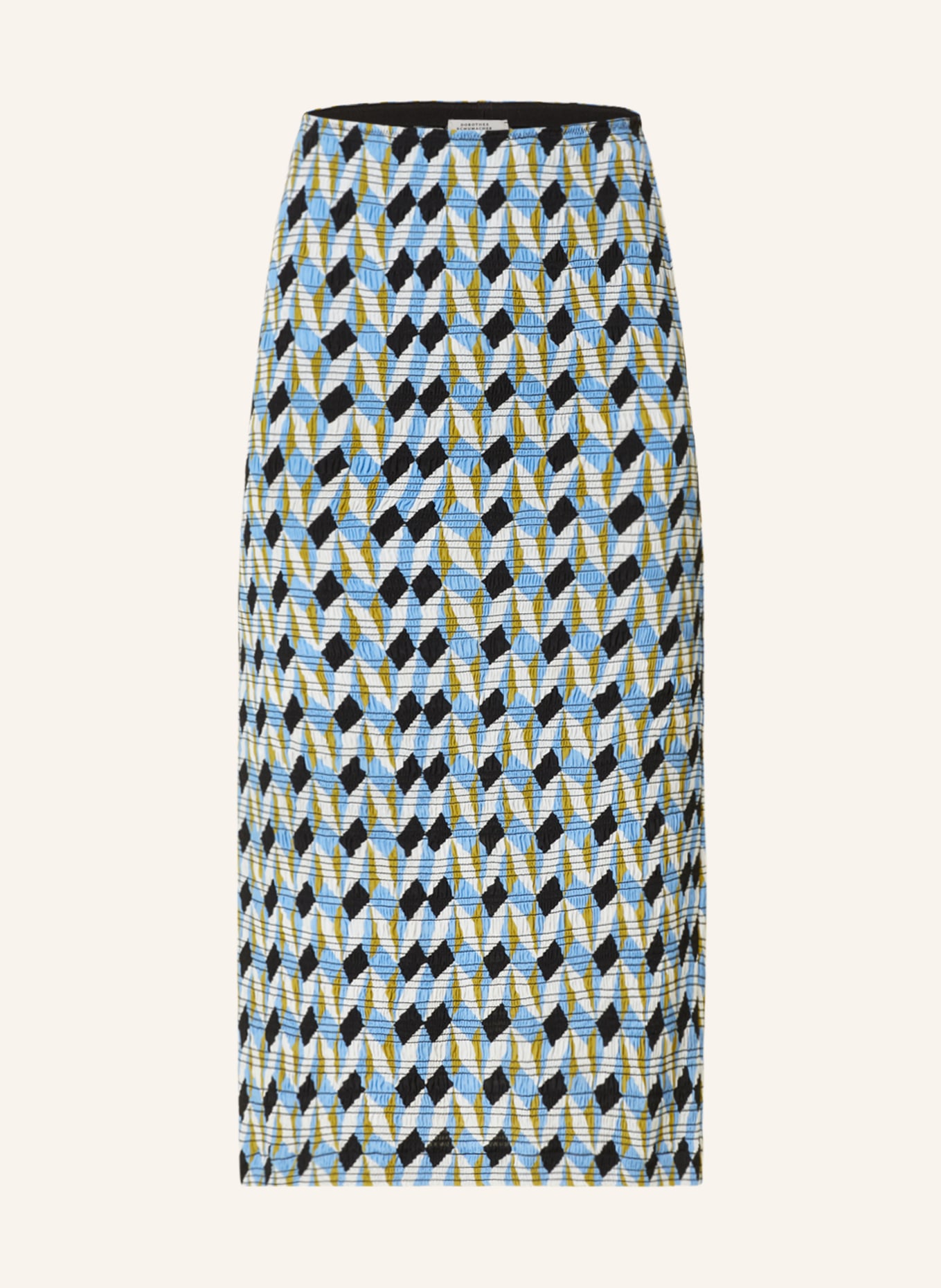 DOROTHEE SCHUMACHER Skirt with silk, Color: LIGHT BLUE/ WHITE/ OLIVE (Image 1)