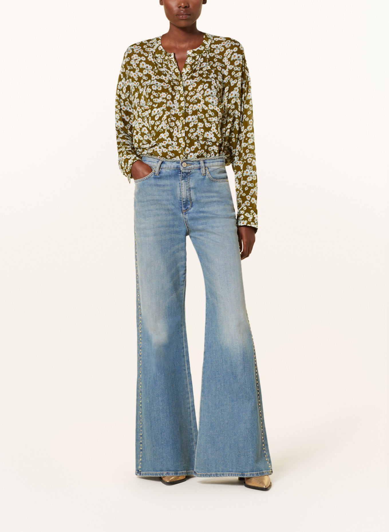 DOROTHEE SCHUMACHER Bluse, Farbe: OLIV/ DUNKELGELB/ WEISS (Bild 2)