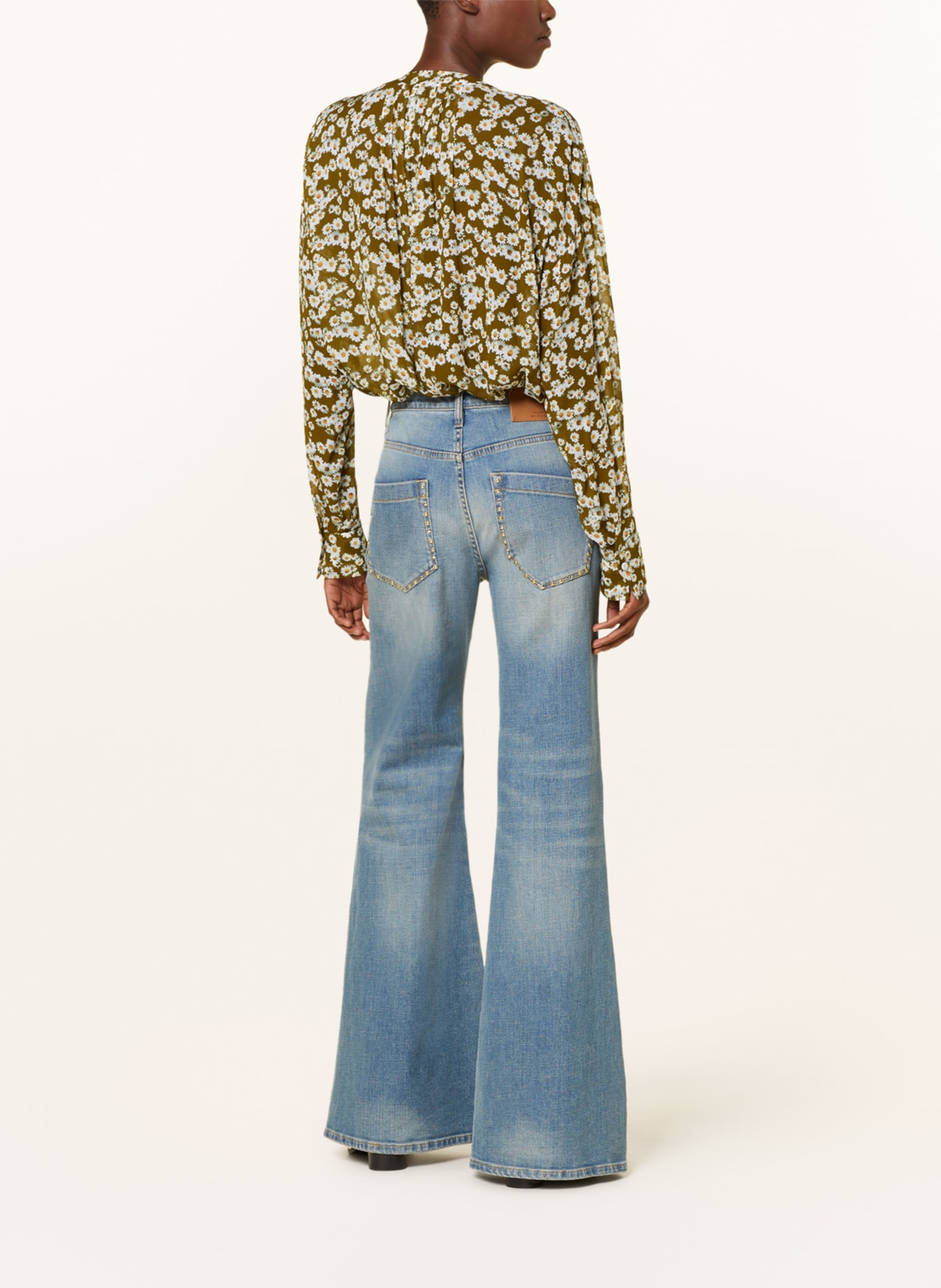 DOROTHEE SCHUMACHER Blouse, Color: OLIVE/ DARK YELLOW/ WHITE (Image 3)