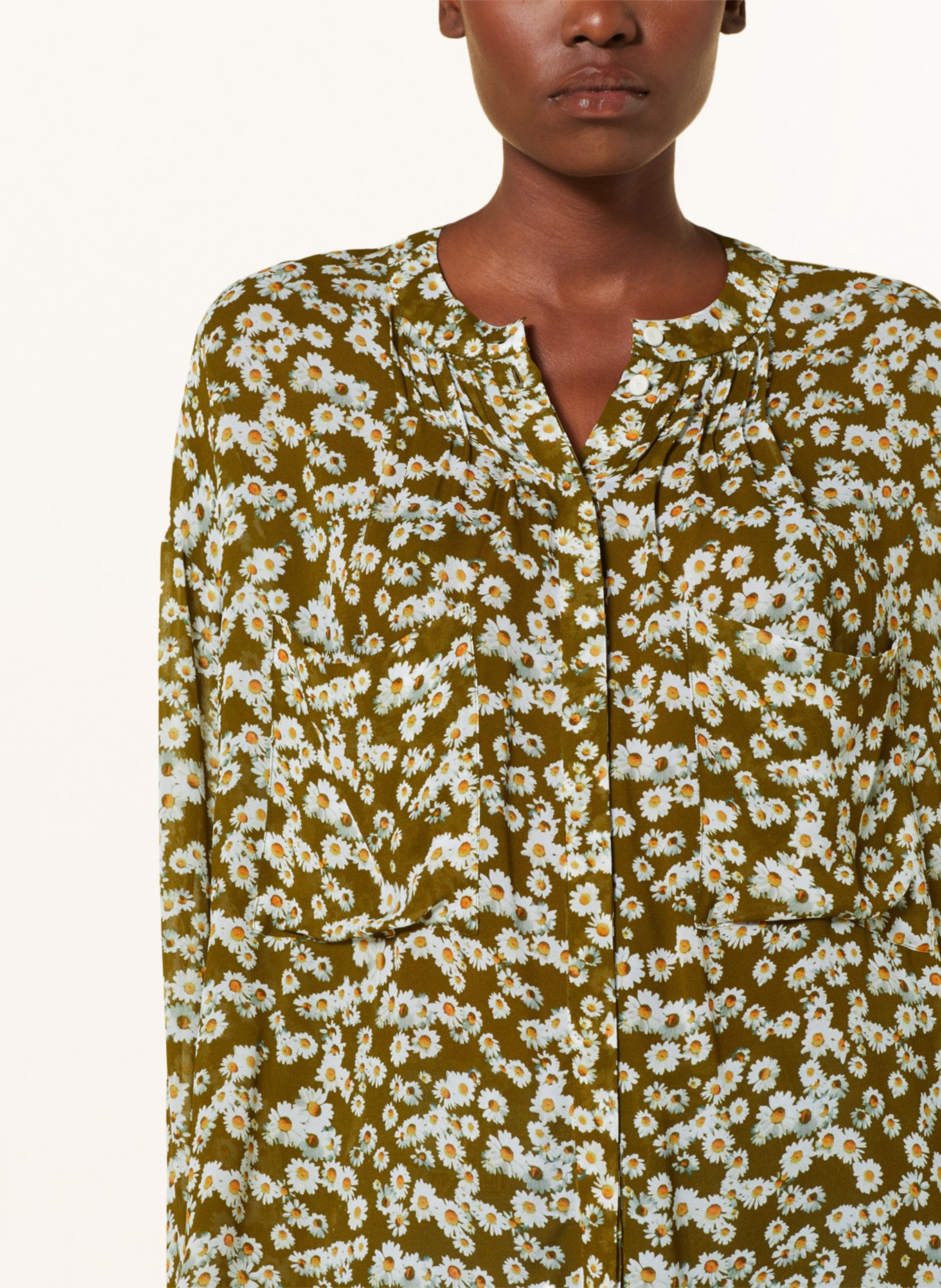 DOROTHEE SCHUMACHER Blouse, Color: OLIVE/ DARK YELLOW/ WHITE (Image 4)