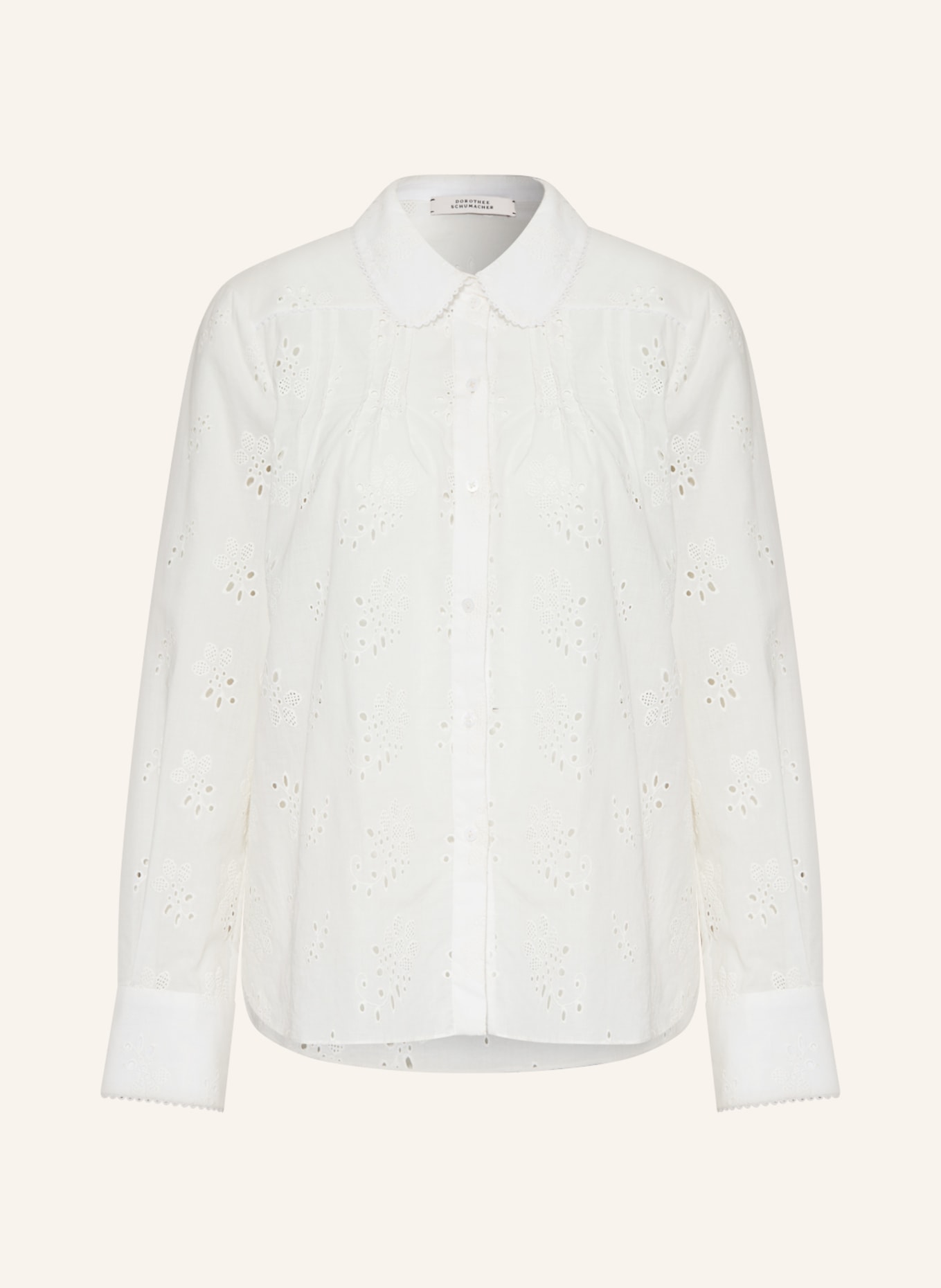 DOROTHEE SCHUMACHER Blouse with broderie anglaise, Color: WHITE (Image 1)