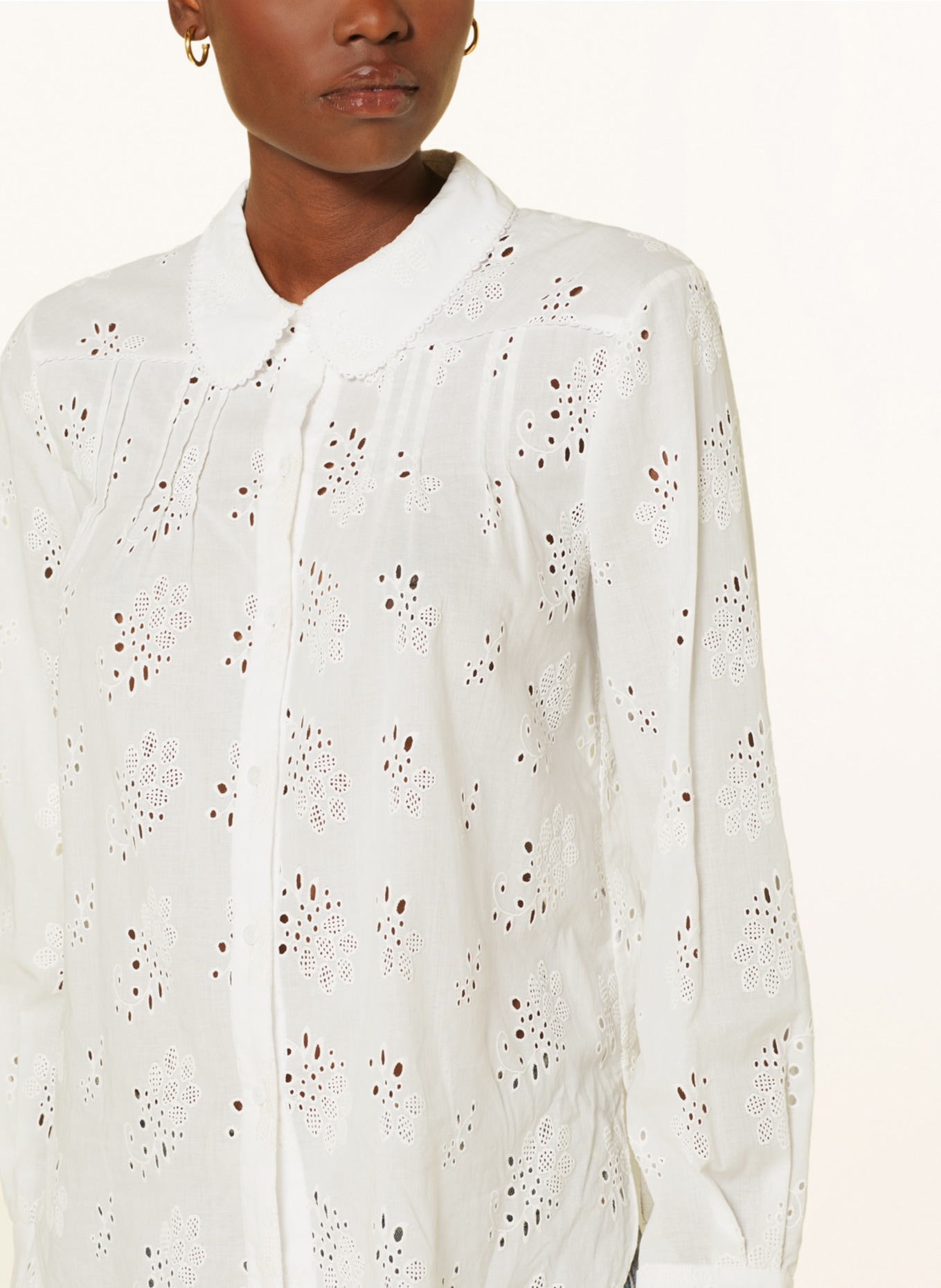 DOROTHEE SCHUMACHER Blouse with broderie anglaise, Color: WHITE (Image 4)