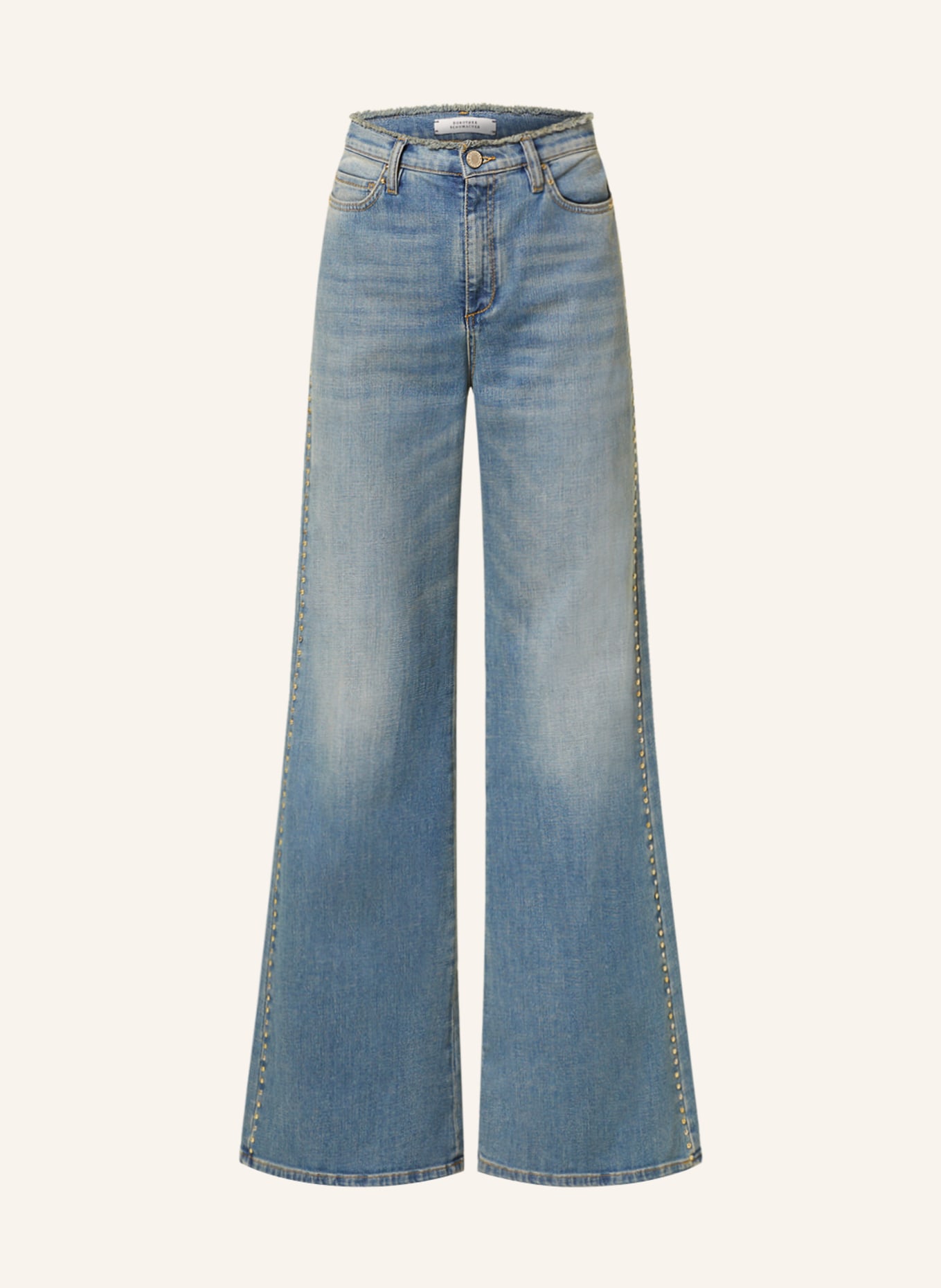 DOROTHEE SCHUMACHER Flared Jeans mit Nieten, Farbe: 854 DARK DENIM (Bild 1)
