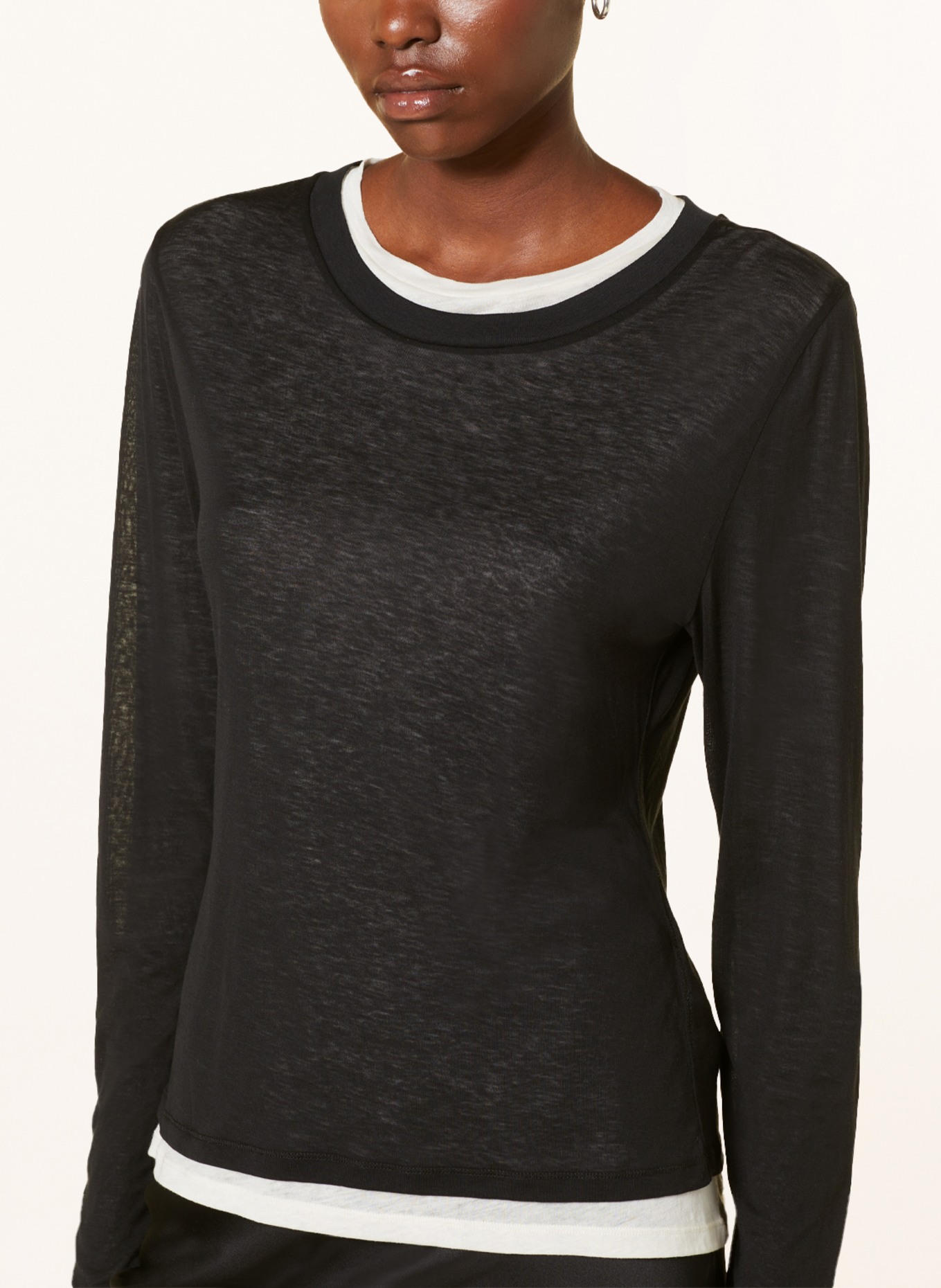 DOROTHEE SCHUMACHER Long sleeve shirt, Color: BLACK (Image 4)