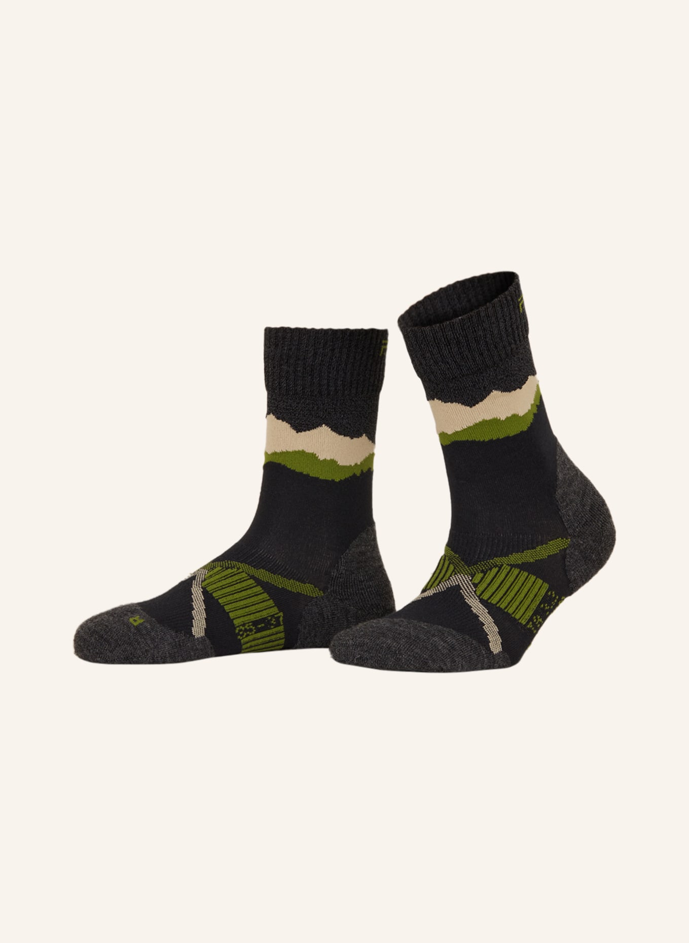 P.A.C. Trekking-Socken TR 3.2 LIGHT, Farbe: 222 Anthracite-Olive (Bild 1)