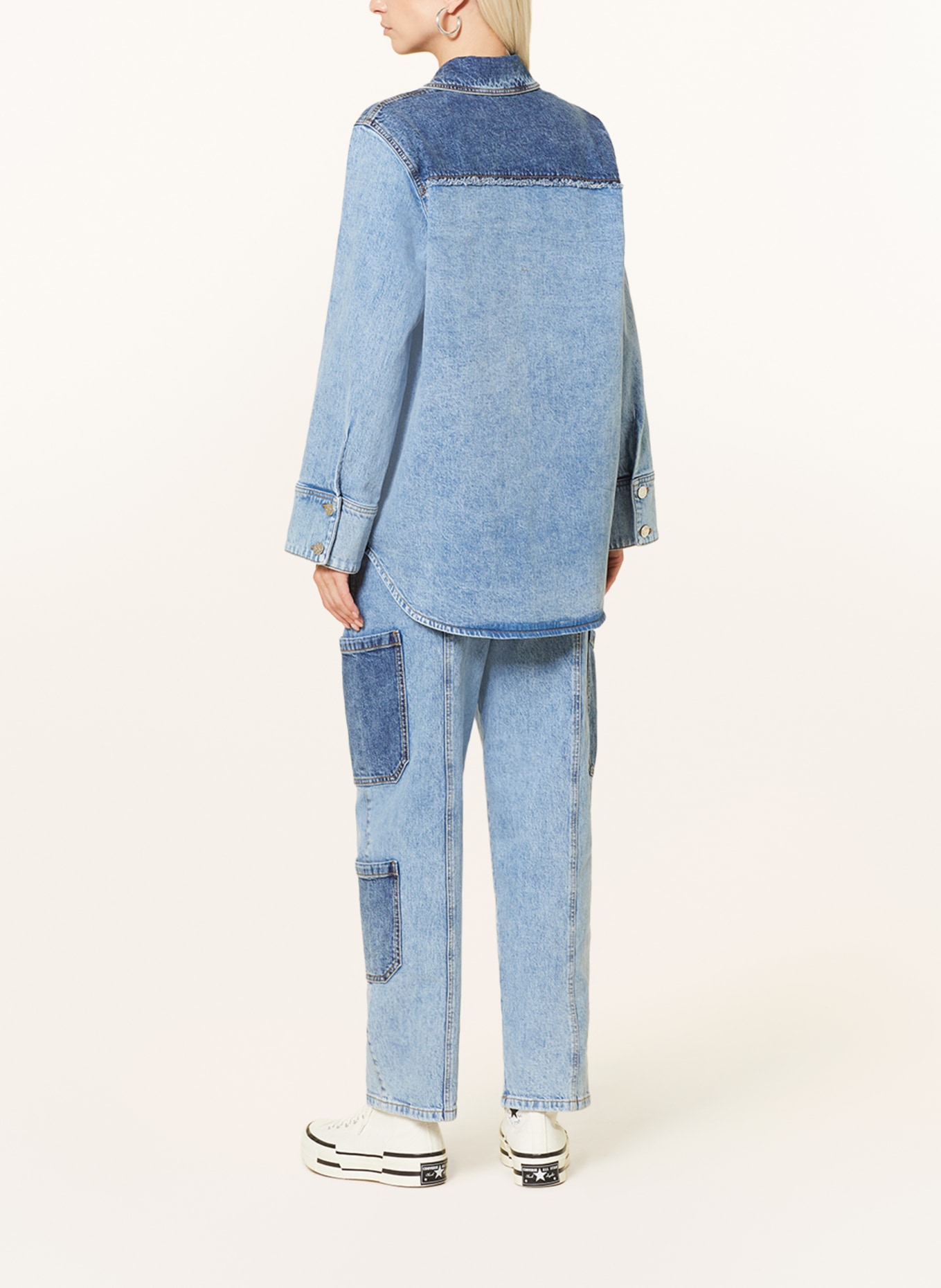 BAUM UND PFERDGARTEN Bluzka jeansowa MATI, Kolor: JASNONIEBIESKI/ NIEBIESKI (Obrazek 3)