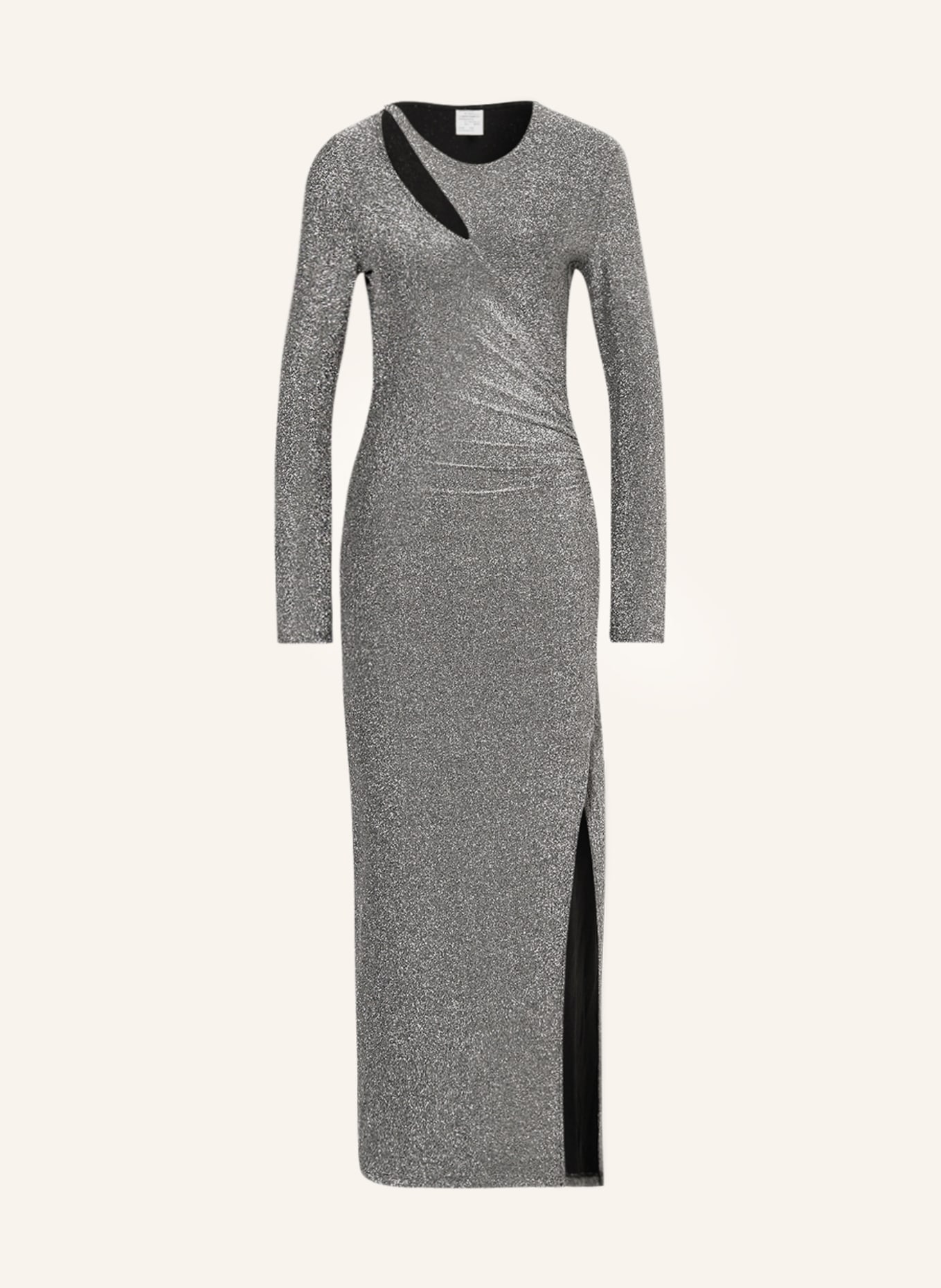 BAUM UND PFERDGARTEN Kleid JILLIANE mit Glitzergarn und Cut-out, Farbe: SILBER (Bild 1)