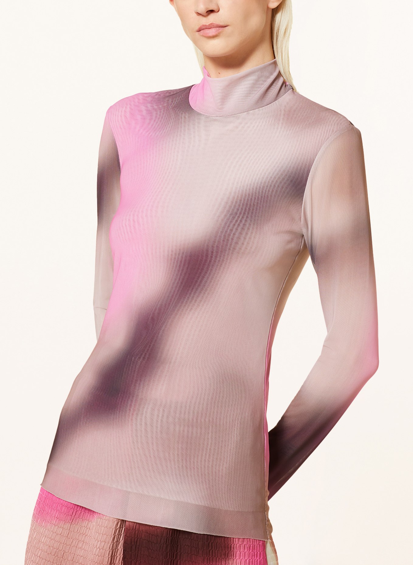 BAUM UND PFERDGARTEN Long sleeve shirt JODI in mesh, Color: PURPLE/ ROSE/ PINK (Image 4)