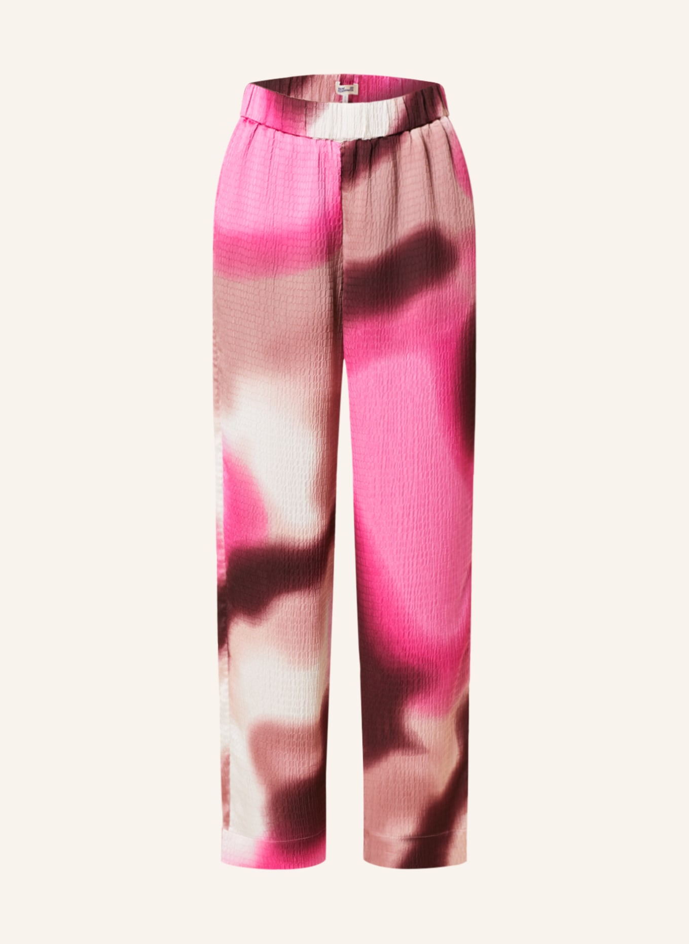 BAUM UND PFERDGARTEN Wide leg trousers NARINE, Color: PINK/ ROSE/ WHITE (Image 1)