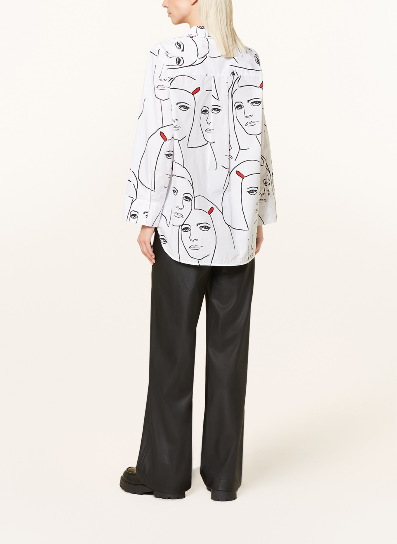 BAUM UND PFERDGARTEN Shirt blouse MILO, Color: WHITE/ BLACK/ RED (Image 3)