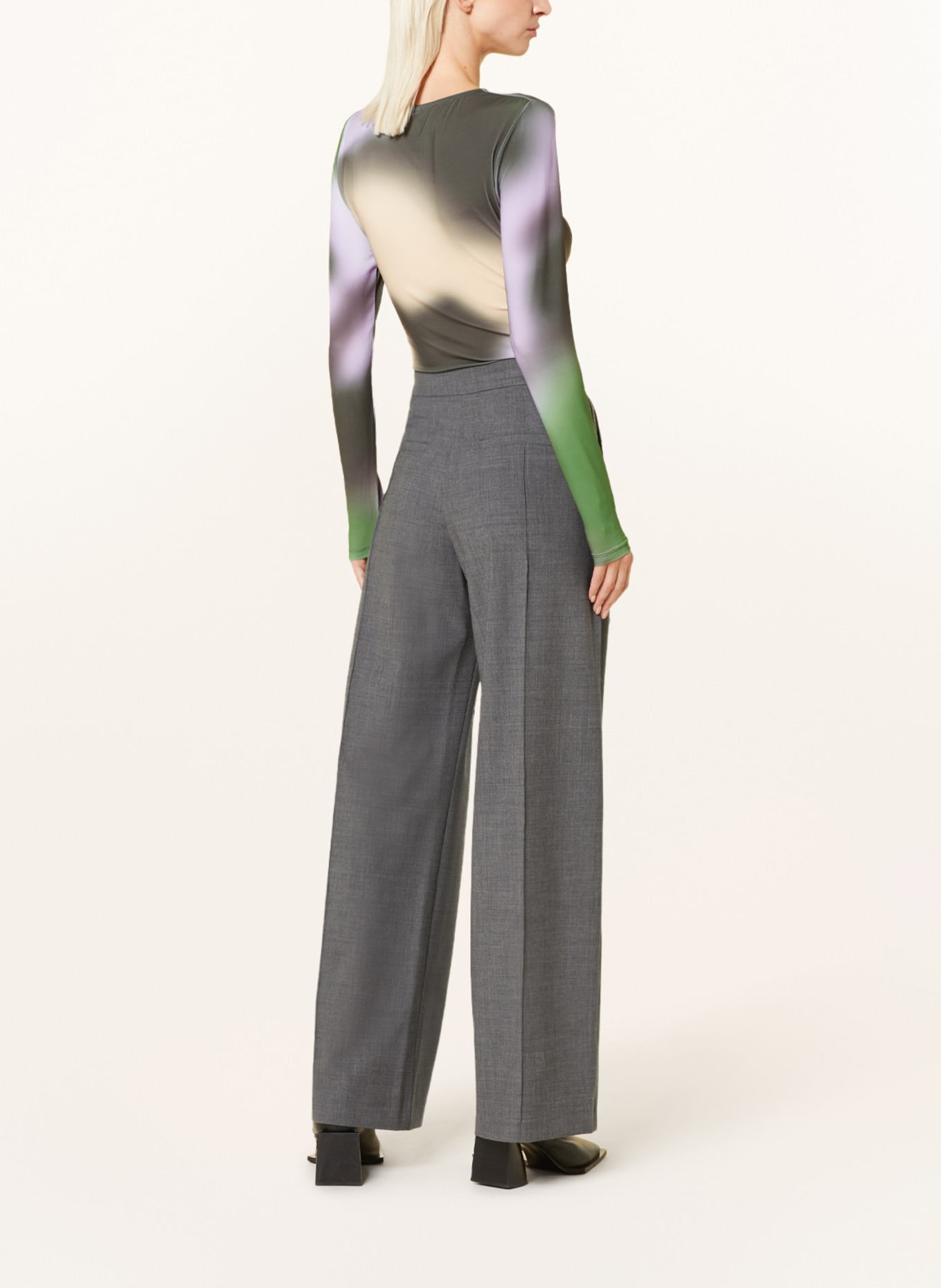 BAUM UND PFERDGARTEN Wide leg trousers NATALIE, Color: GRAY (Image 3)