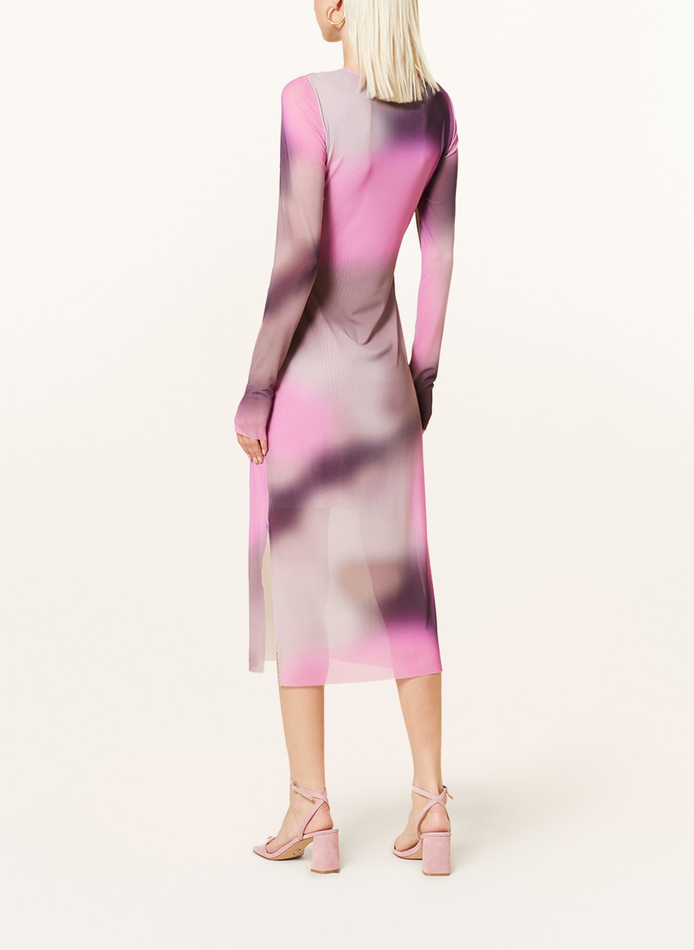 BAUM UND PFERDGARTEN Mesh dress JOLANDA, Color: PURPLE/ PINK/ ROSE (Image 3)