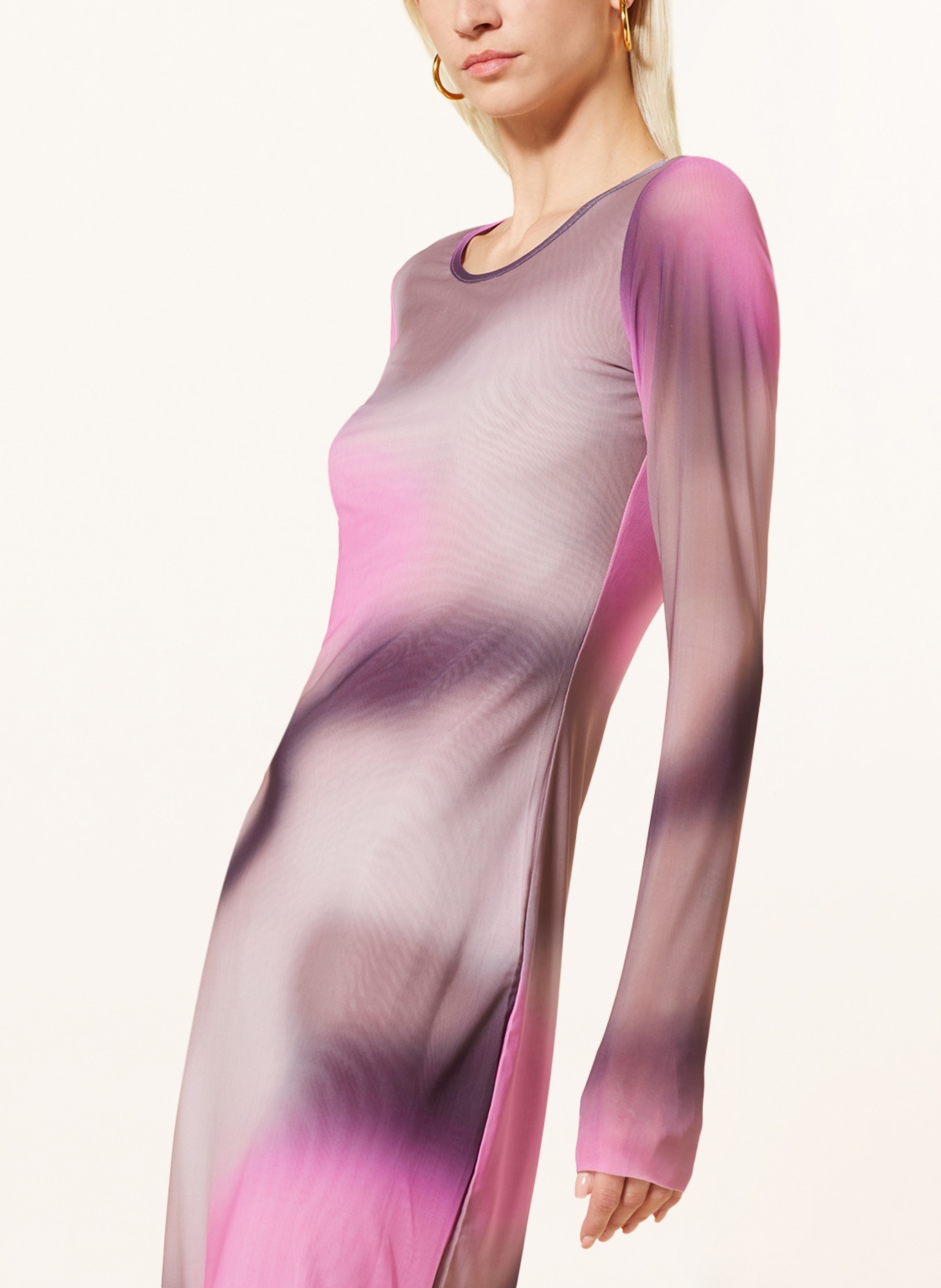 BAUM UND PFERDGARTEN Mesh dress JOLANDA, Color: PURPLE/ PINK/ ROSE (Image 4)