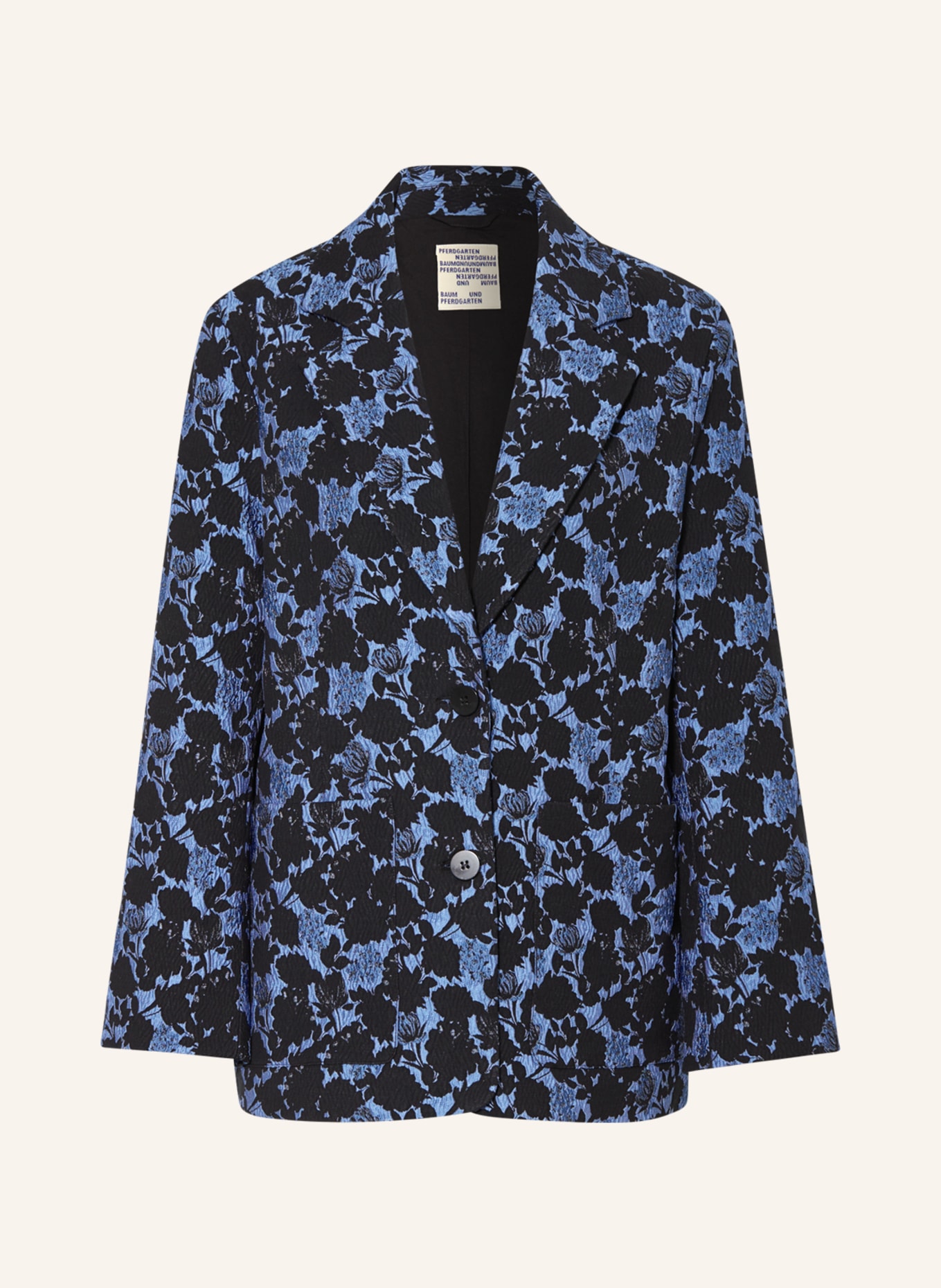 BAUM UND PFERDGARTEN Jacquard blazer BIA, Color: BLUE/ BLACK (Image 1)