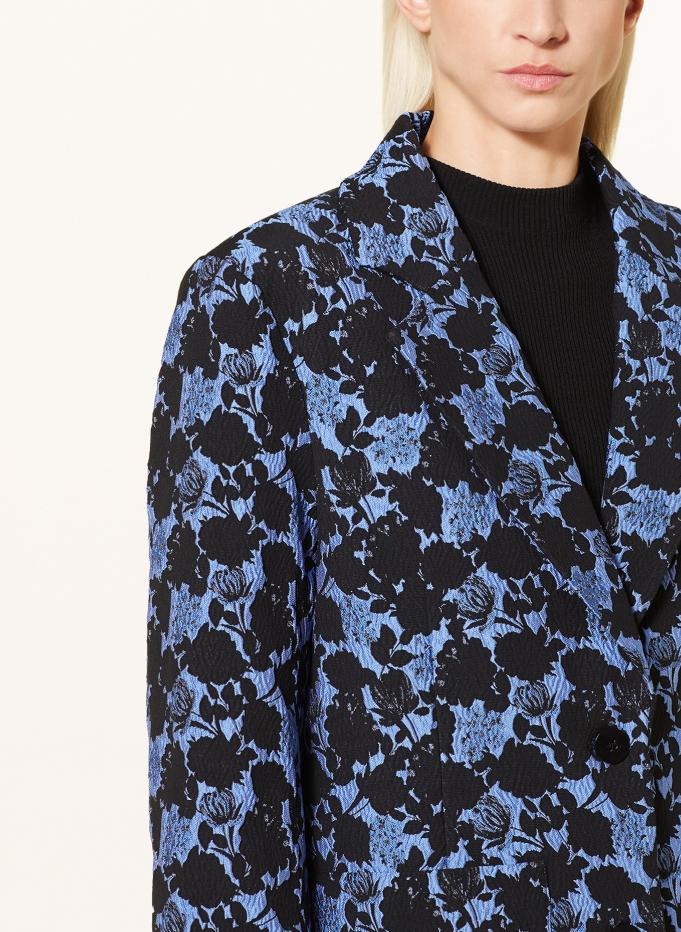 BAUM UND PFERDGARTEN Jacquard blazer BIA, Color: BLUE/ BLACK (Image 4)