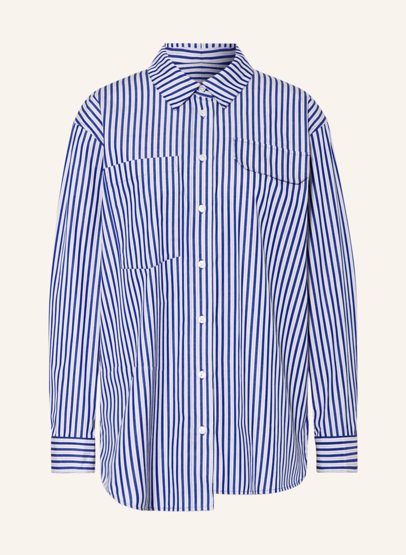 BAUM UND PFERDGARTEN Shirt blouse MOLLI, Color: WHITE/ BLUE (Image 1)