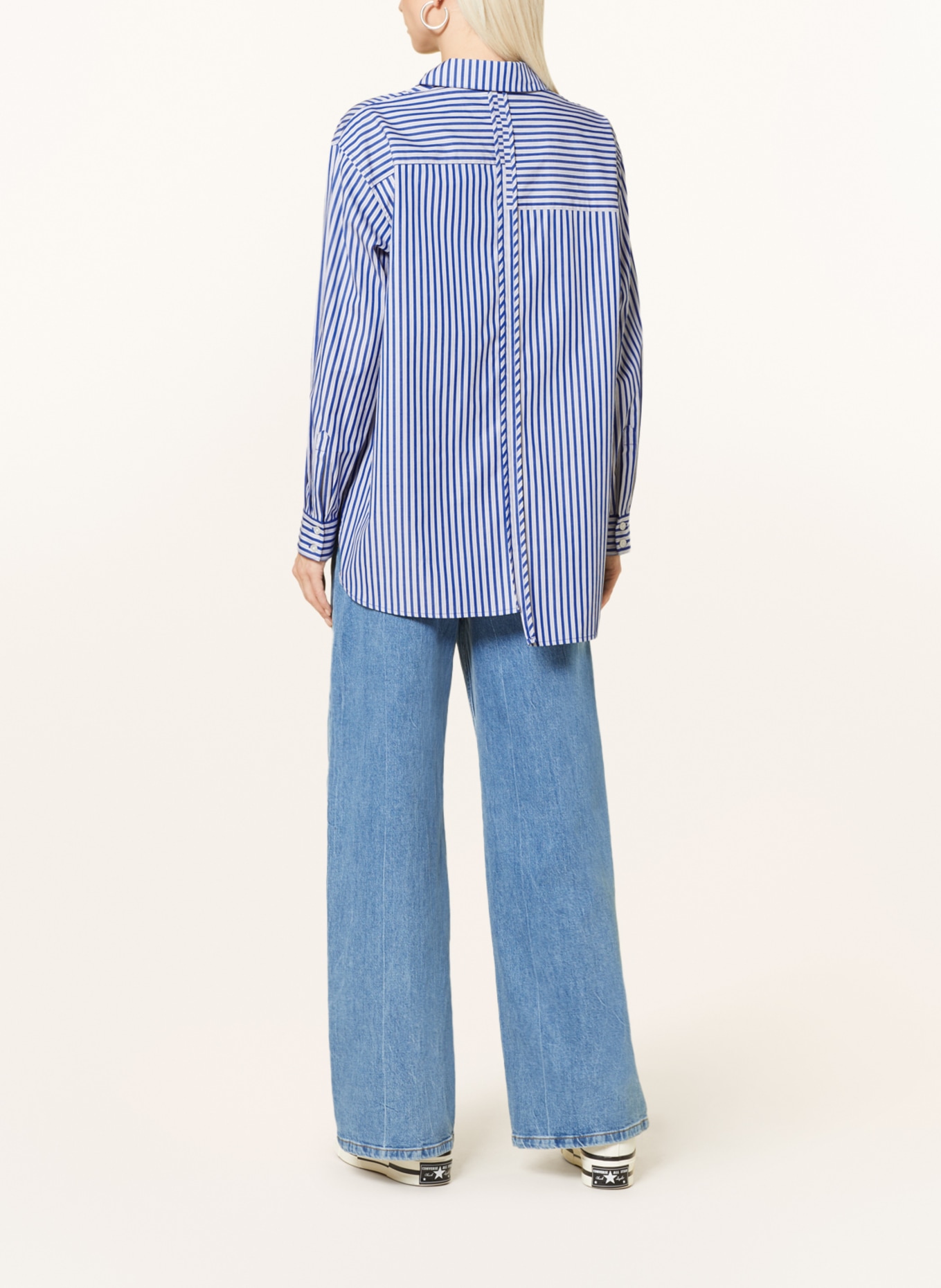 BAUM UND PFERDGARTEN Shirt blouse MOLLI, Color: WHITE/ BLUE (Image 3)