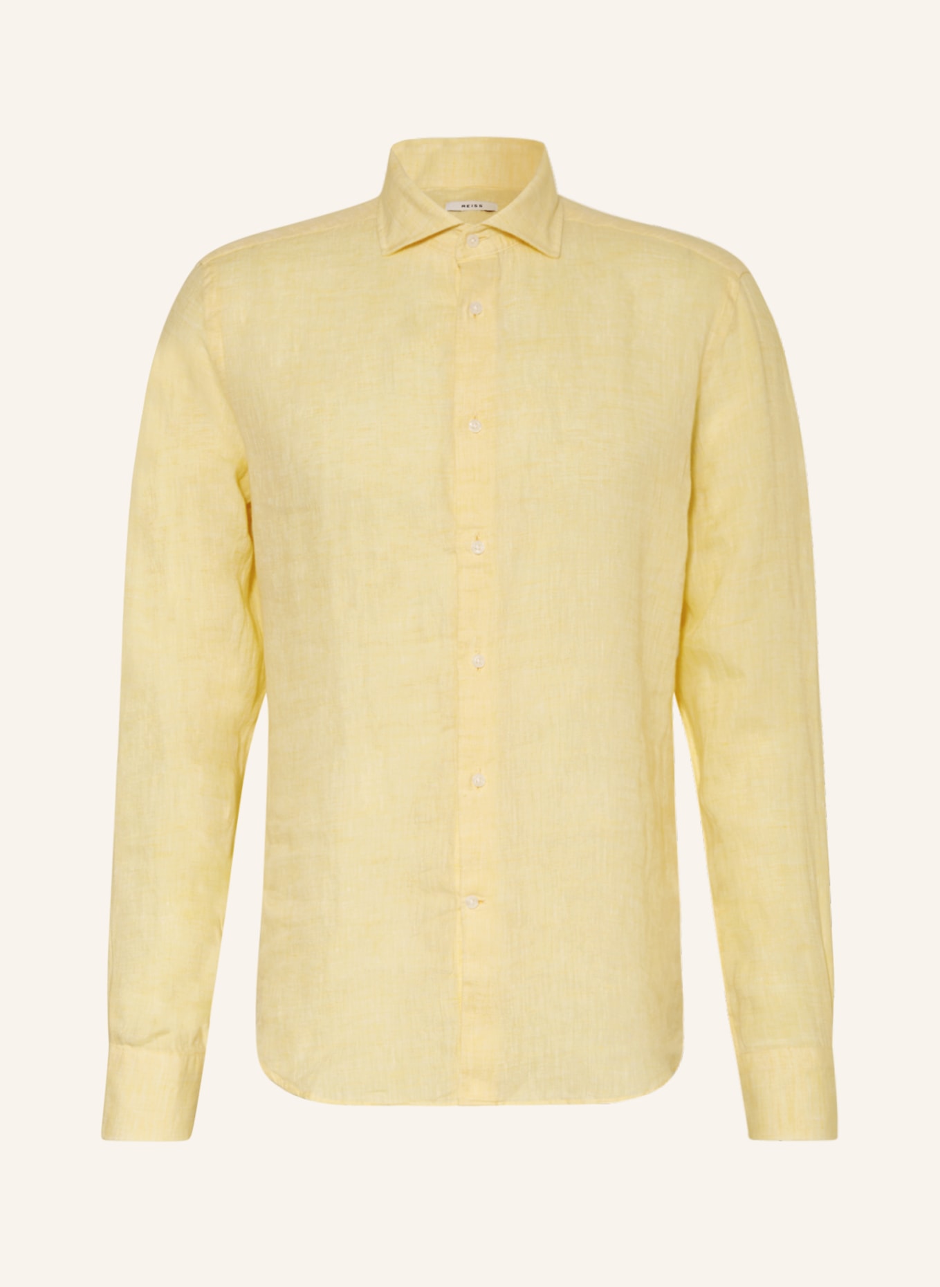 REISS Linen shirt RUBAN Regular Fit, Color: LIGHT YELLOW (Image 1)