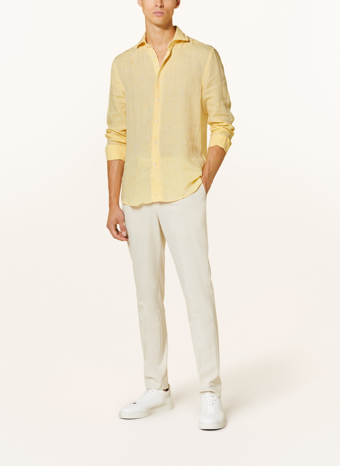 REISS Linen shirt RUBAN Regular Fit, Color: LIGHT YELLOW (Image 2)