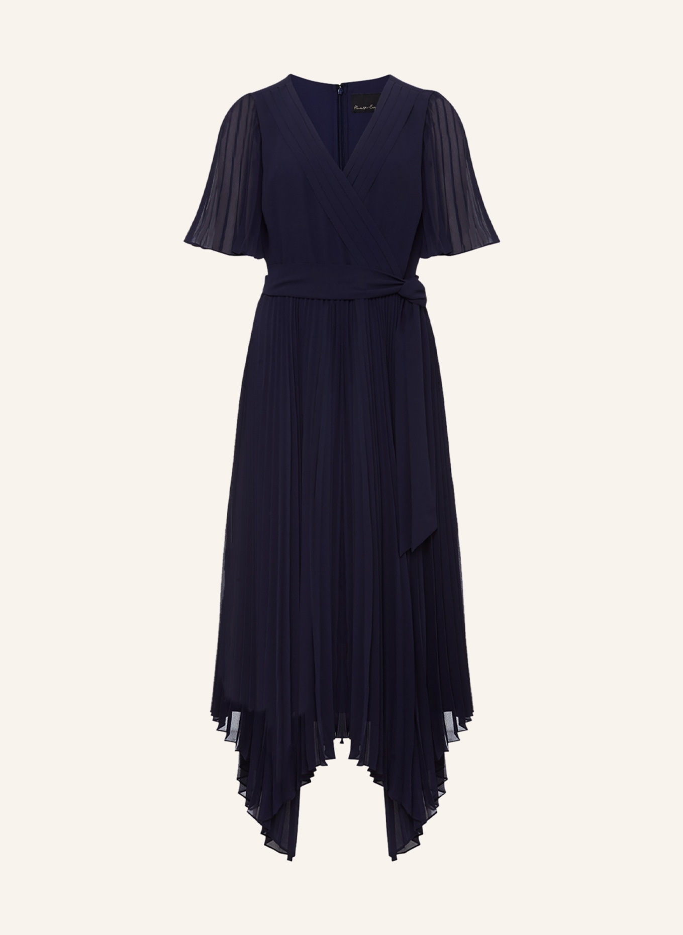Phase Eight Sukienka plisowana KENDALL w stylu kopertowym, Kolor: GRANATOWY (Obrazek 1)