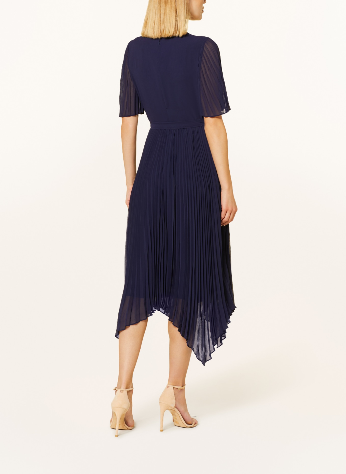 Phase Eight Pleated dress KENDALL in wrap look, Color: DARK BLUE (Image 3)