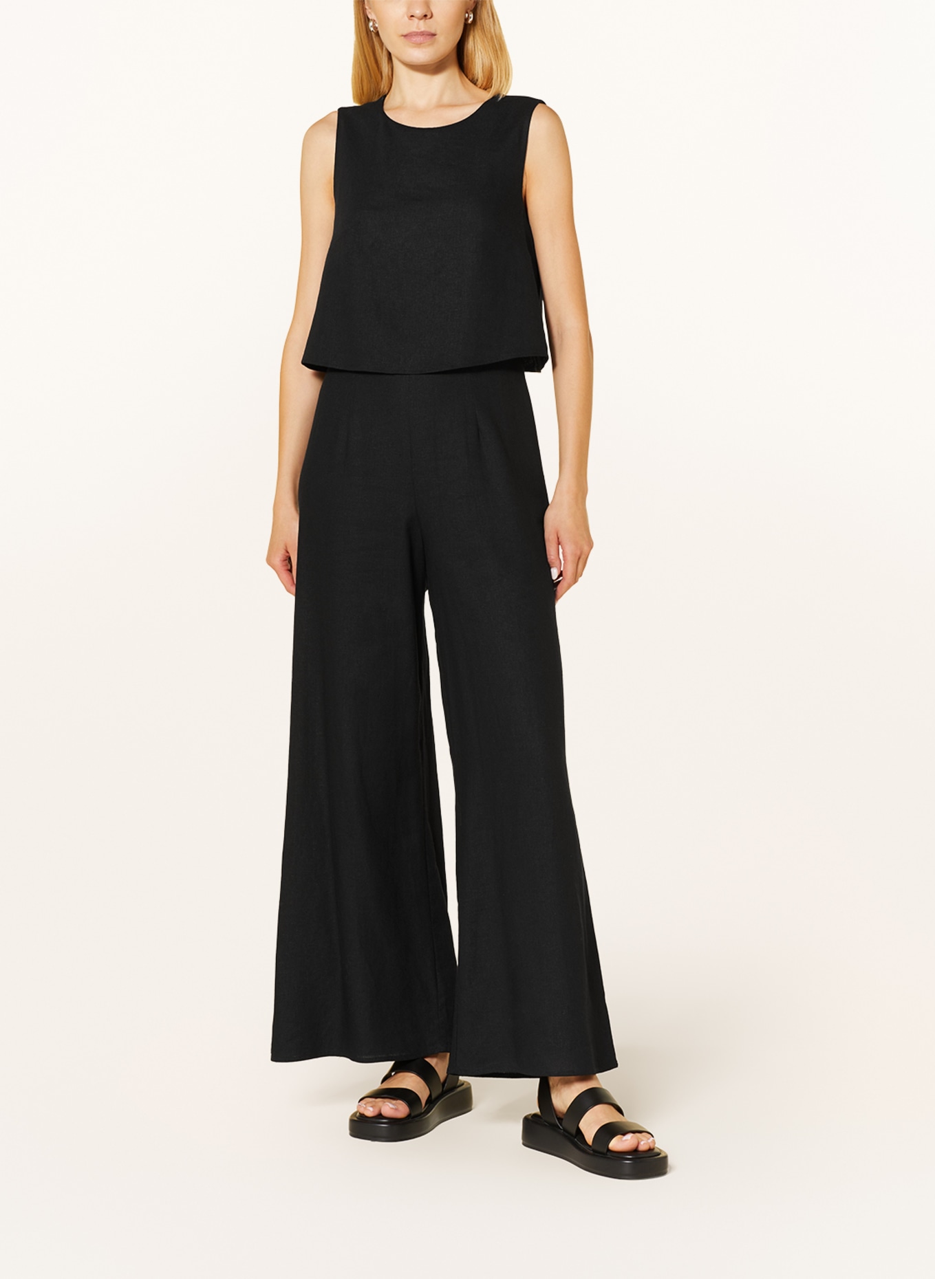 Phase Eight Jumpsuit AUBREY with linen, Color: BLACK (Image 2)