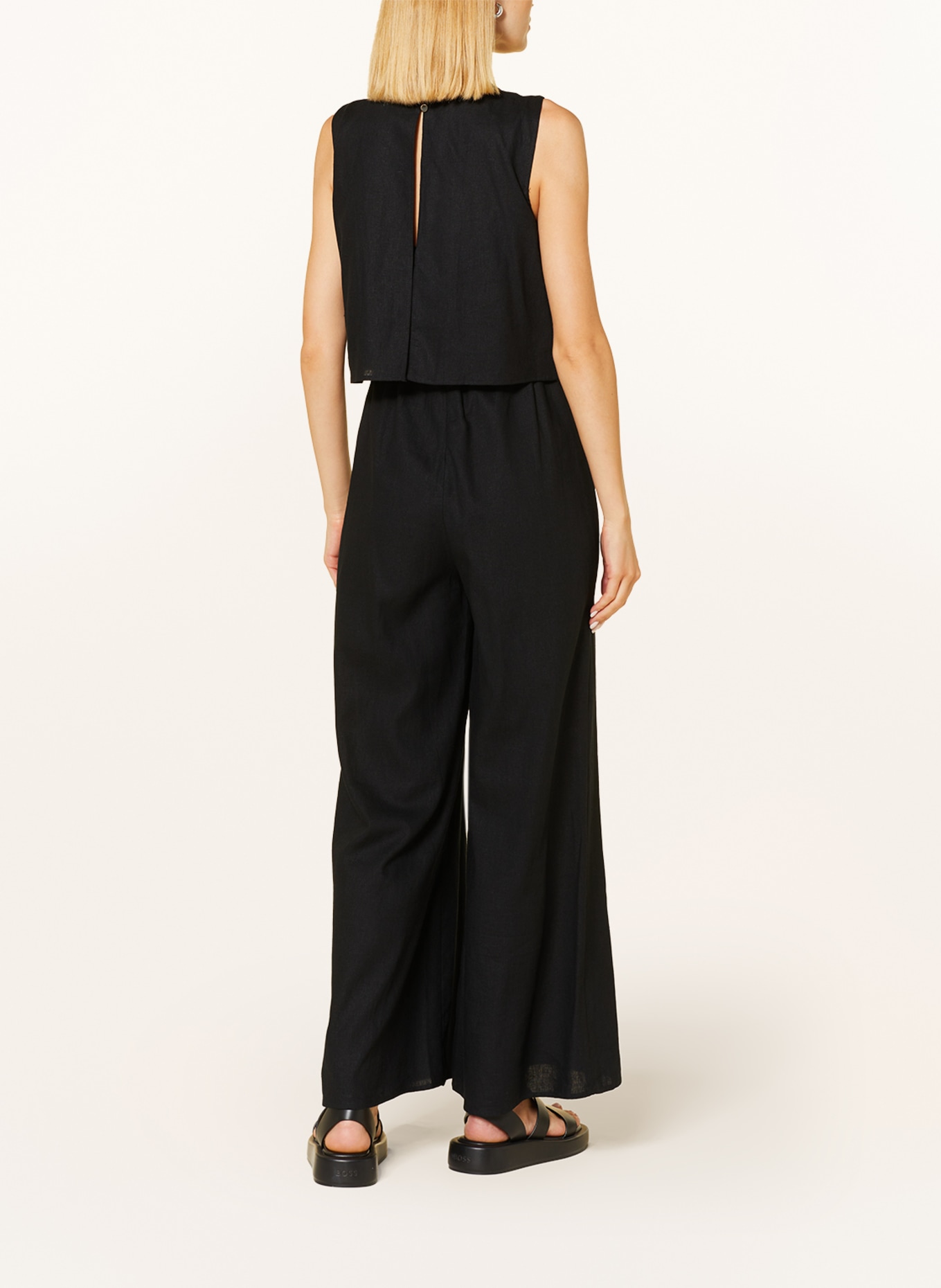 Phase Eight Jumpsuit AUBREY with linen, Color: BLACK (Image 3)
