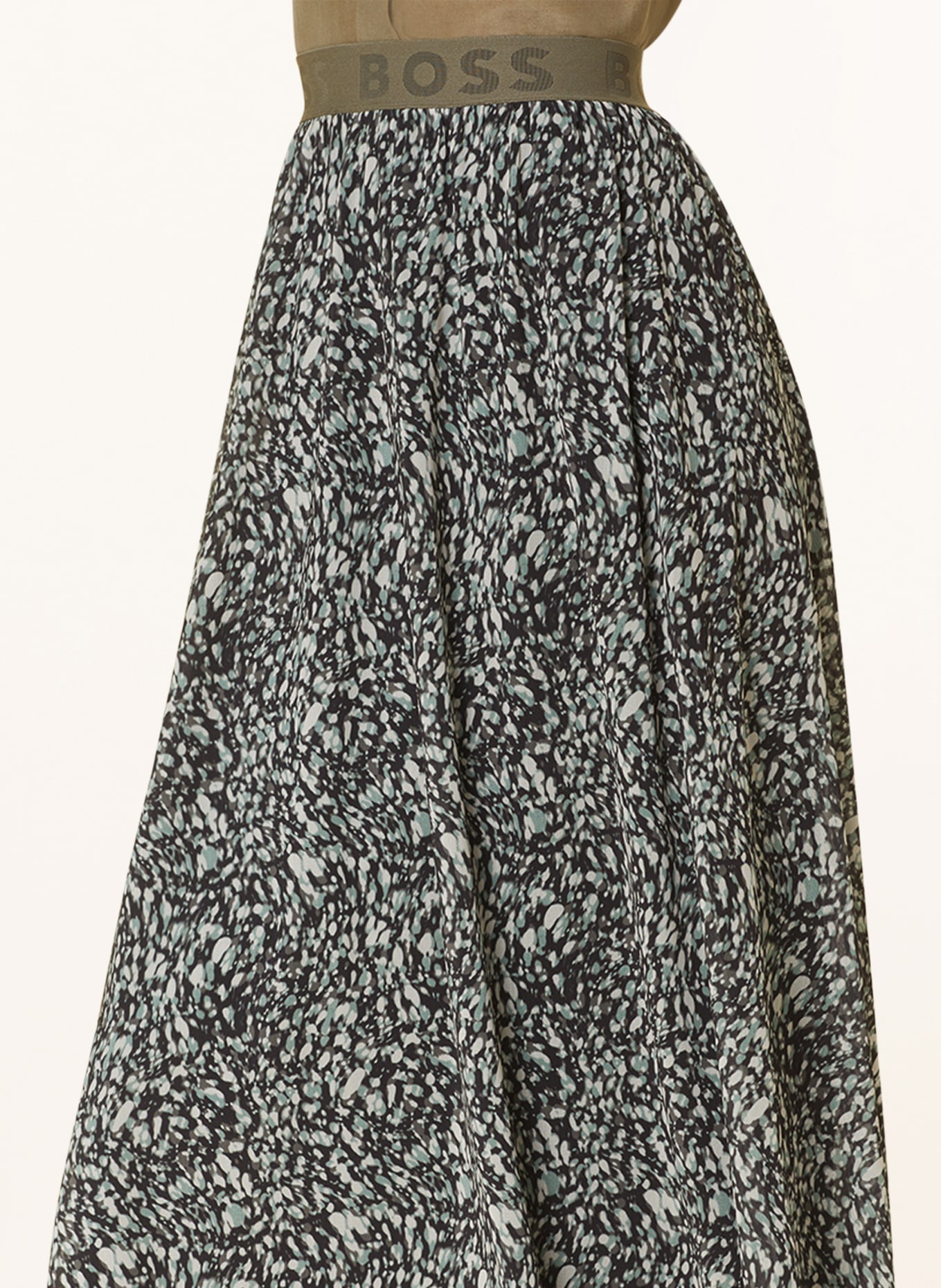 BOSS Mesh skirt EBURDANA, Color: GREEN/ BLACK/ CREAM (Image 4)