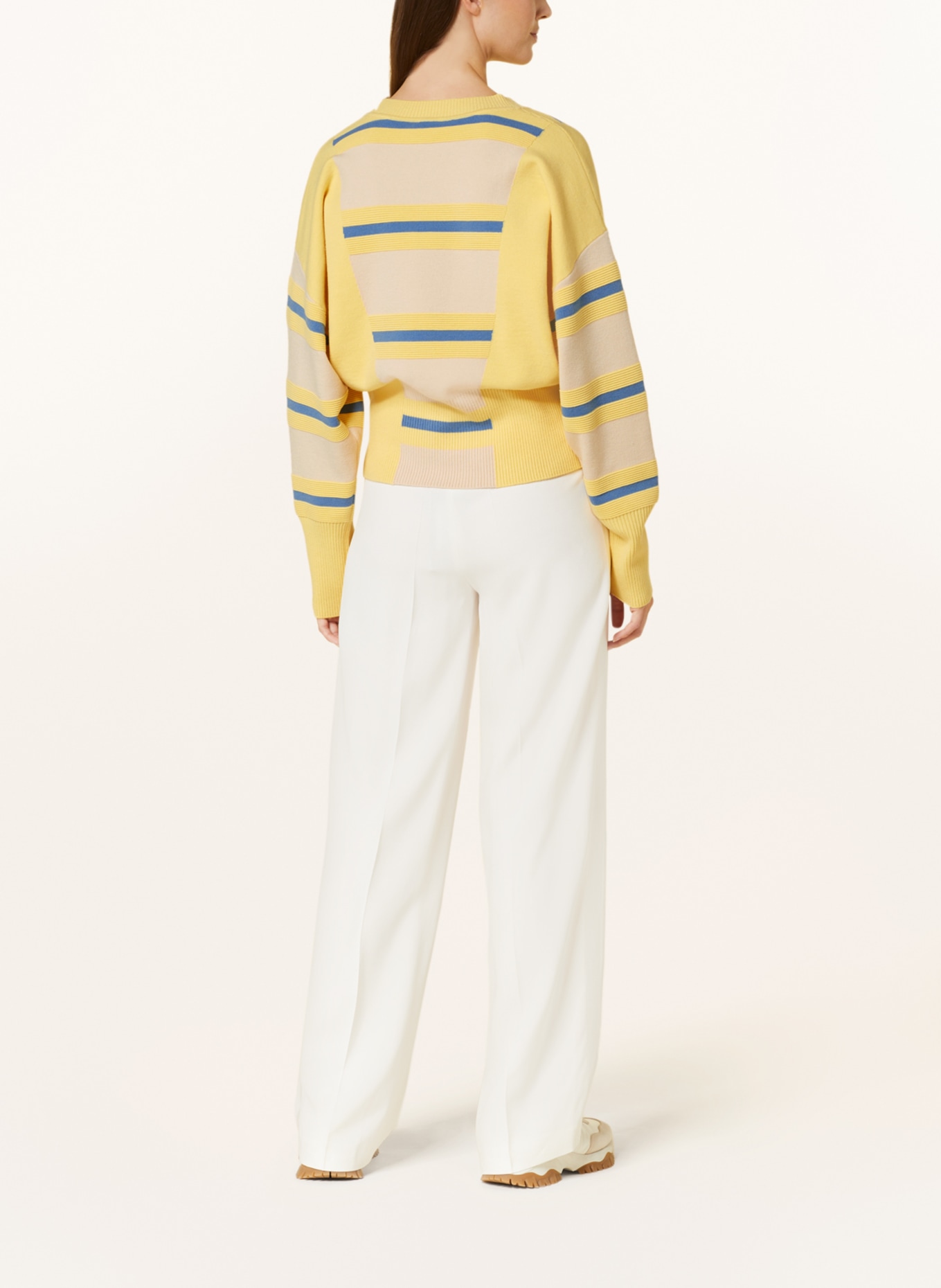 BOSS Pullover FIAVE, Farbe: GELB/ HELLBRAUN/ BLAUGRAU (Bild 3)