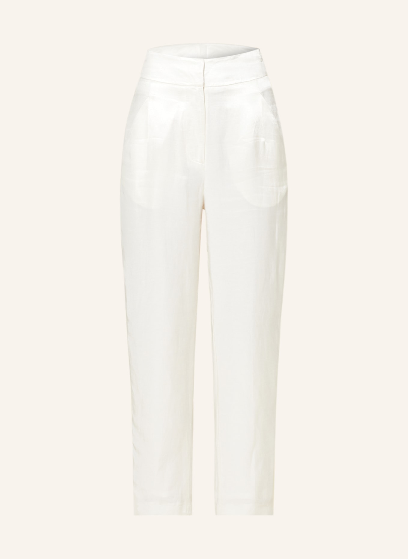 ENVELOPE 1976 Satin trousers BIANCA, Color: CREAM (Image 1)